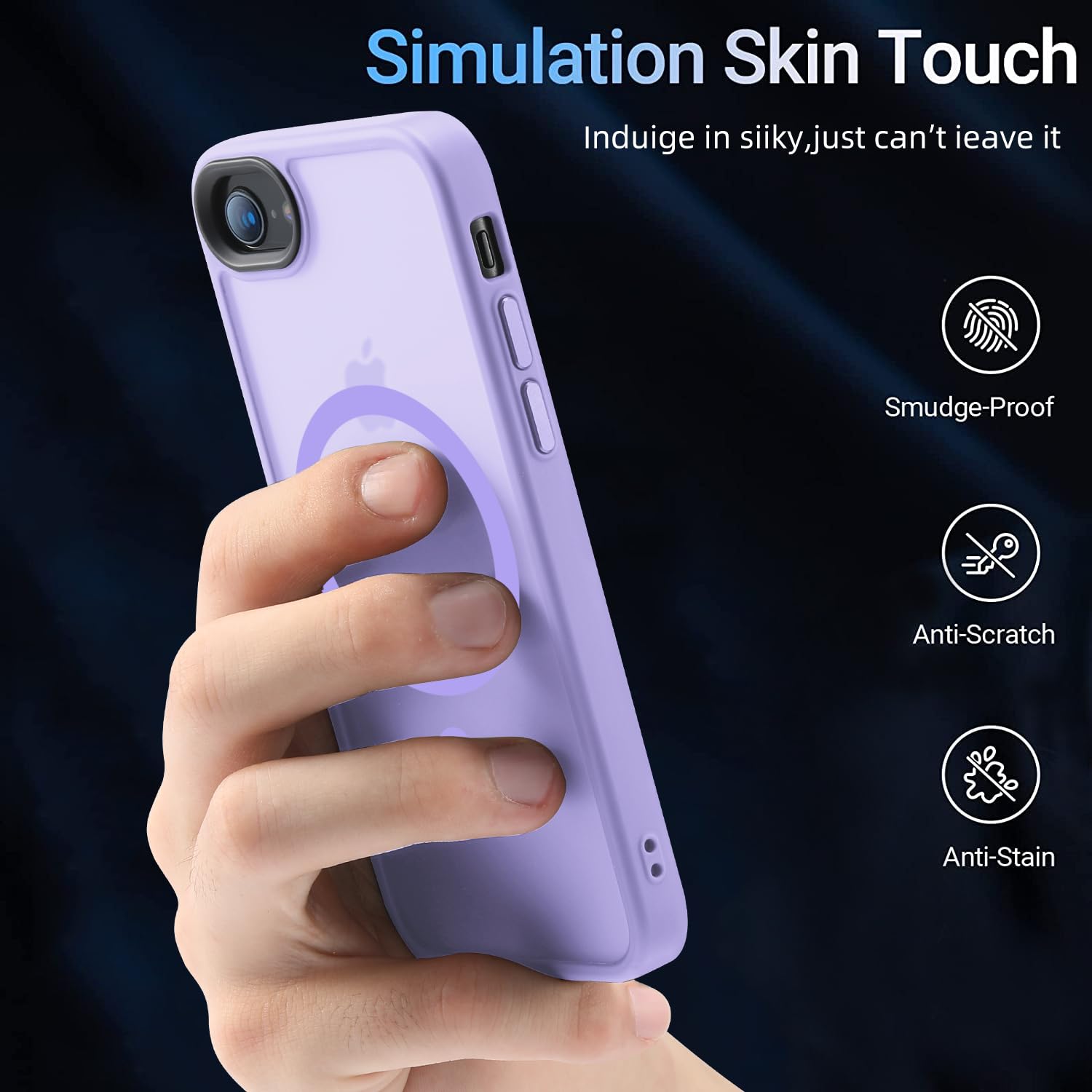 Yriklso For Iphone Se 2022/Iphone Se 2020/Iphone 8 Magnetic Case, Built In Magnets Compatible With Magsafe, Translucent Matte Ha