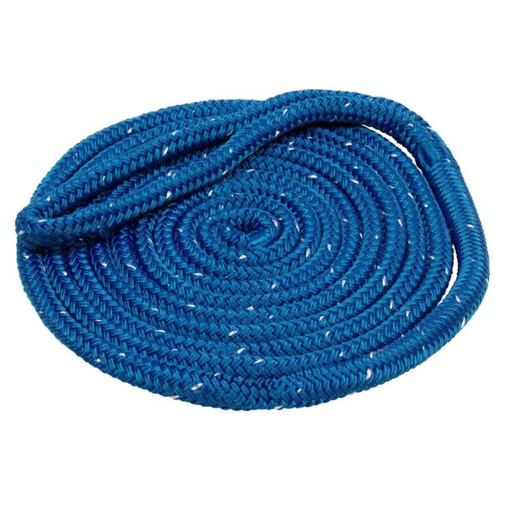 New England Ropes 1/2'' Double Braid Dock Line - Blue W/Tracer - 35&#39;,WBAUVB0CWYX2M9M