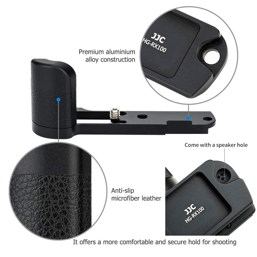 Jjc Metal Hand Grip For Sony Rx100 & Mark Vi Va V Iv Iii Ii (Rx100 M6 M5A M5 M4 M3 M2) Anti Slip Holder, W/Battery Memory Card C