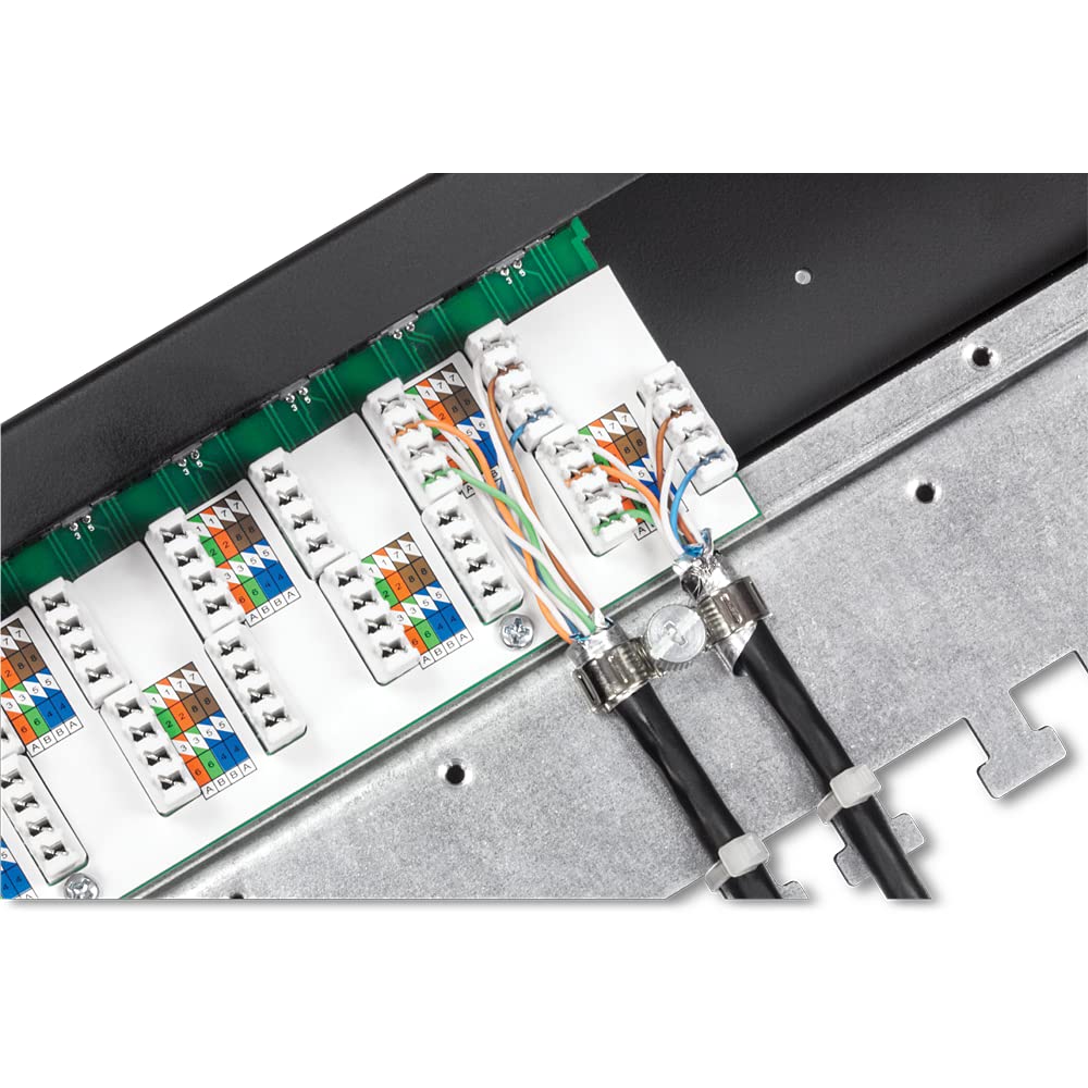 Trendnet 16 Port Cat6A Shielded Patch Panel, 1U 19' Metal Housing, 10G Ready, Cat5E,Cat6,Cat6A Compatible, Cable Management, Color Coded Labeling For T568A And T568B Wiring, Black, Tc P16C6As