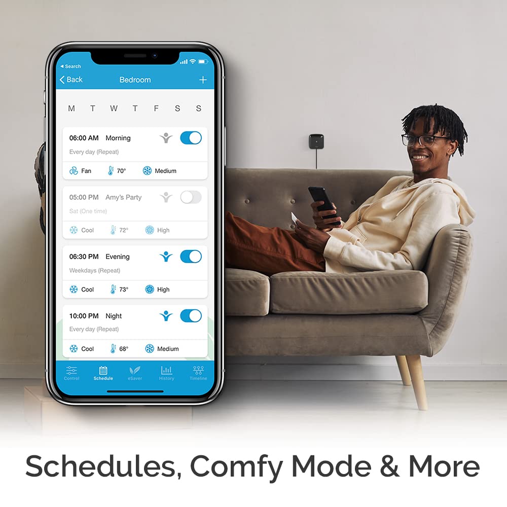 Breez Lite | Smart Ac Controller For Mini Split, Window & Portable Air Conditioners & Heat Pumps | Free App, No Subscriptions |