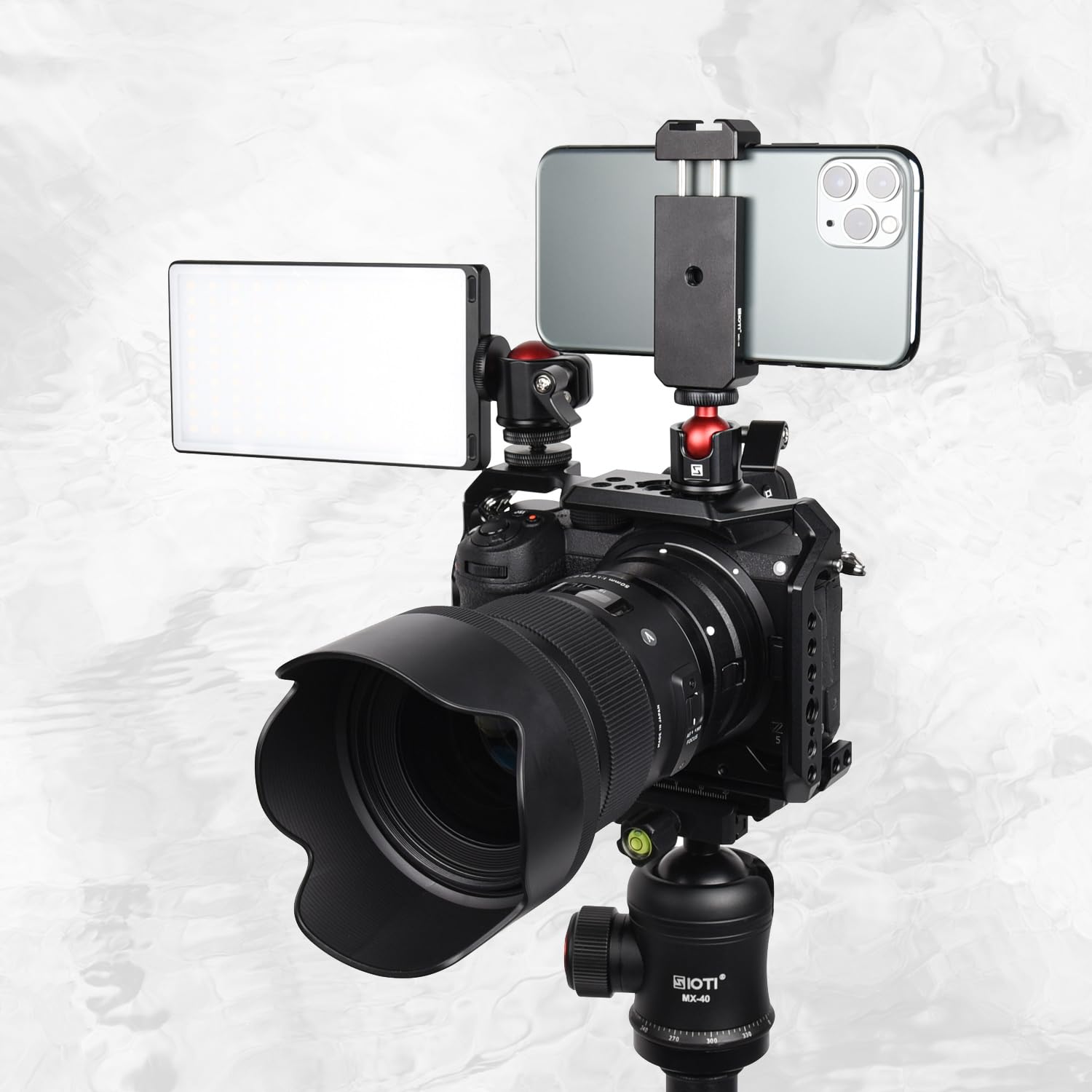 Sioti Mini Ball Head Mount, Mini Tripod Head Mount, With Hot Shoe, Compatible With Microphone/Cellphone/Action Camera/Flash/Lcd