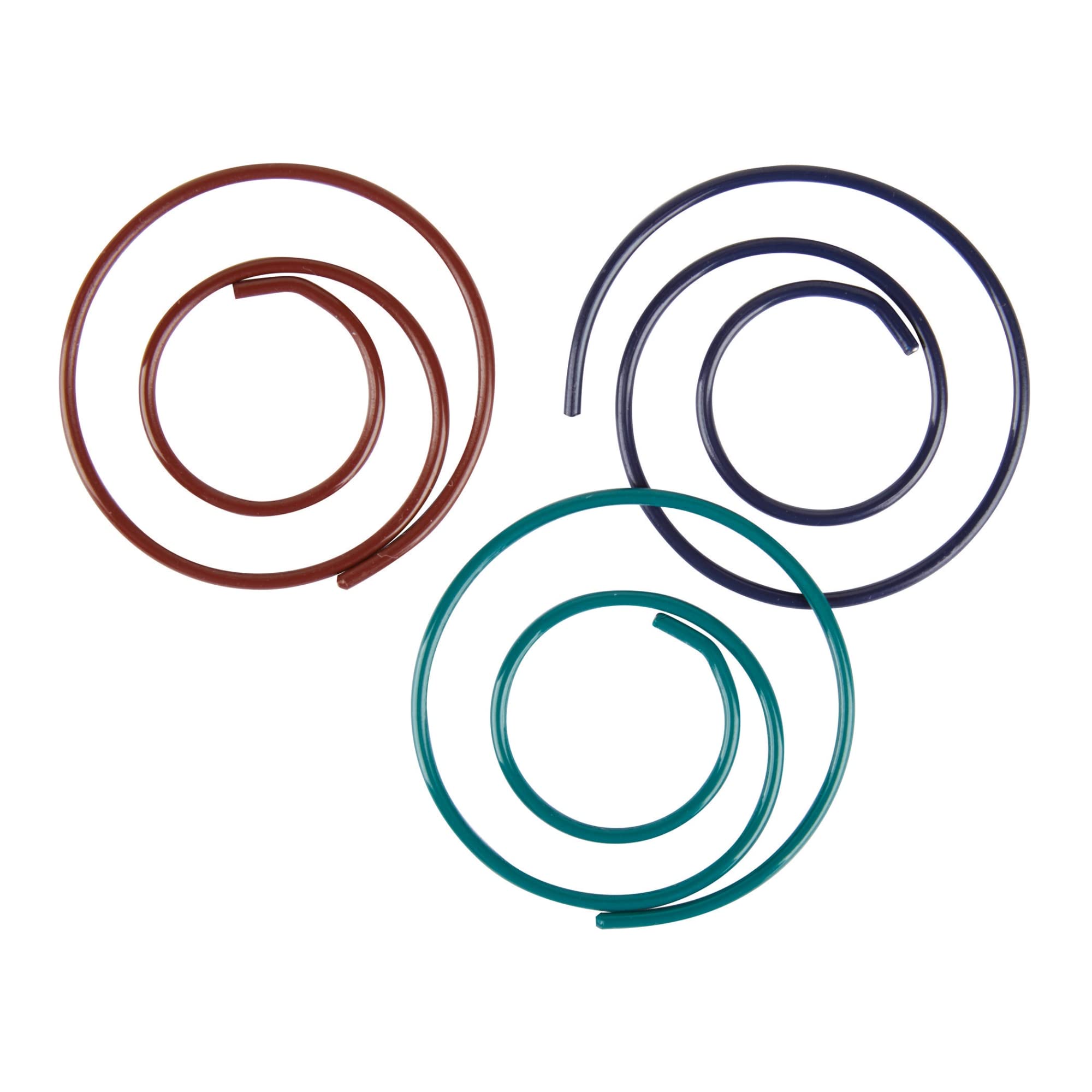 Office Depot Brand Swirl Paper Clips, 1 3/16'', 25 Sheet Capacity, Assorted Colors, Pack Of 24 Paper Clips