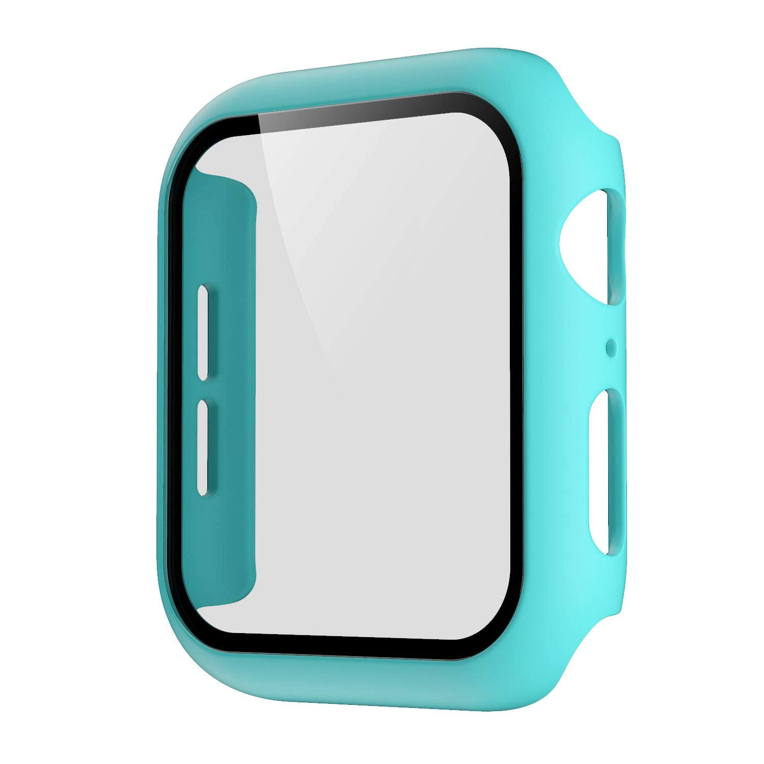 Pokanic Compatible With Apple Watch Se 6 5 4 3 2 1 Series Iwatch 9H Tempered Glass Case Full Body Screen Protector Cover Wireles