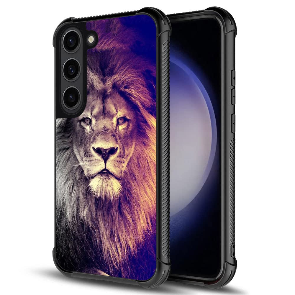 Samsung Galaxy S23 Plus Case,Lion Gaze Galaxy S23+ Plus Cases For Boys Men,Anti Scratch Soft Tpu Pattern Design Case Compatible