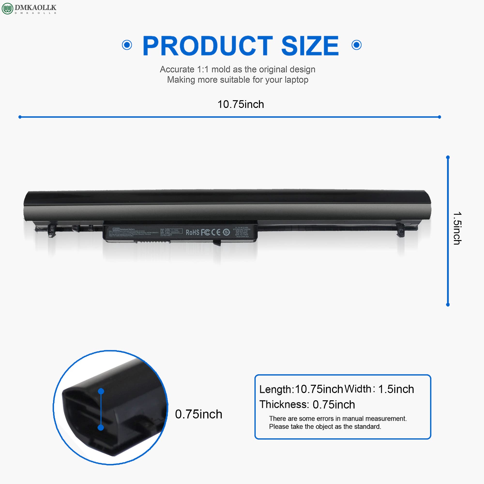 Dmkaollk La03 La03Df 776622 001 Battery For Hp 15 F272Wm 15 F222Wm 15 F233Wm 15 F039Wm 15 F010Dx 15 F100Dx 15 F014Wm 15  F211Wm