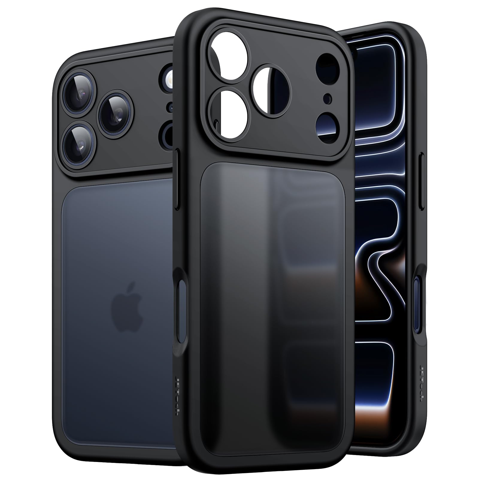 JETech Matte Case for iPhone 17 Pro 6.3-Inch, Shockproof Military Grade Drop Protection, Full Camera Lens Protection, Frosted Tr
