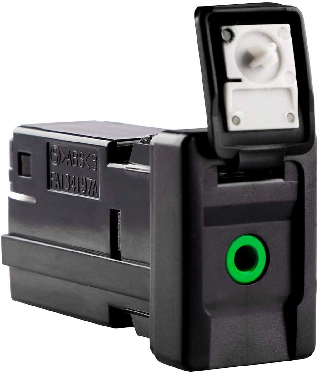 Reeoutdoor 86190 02010 Aux Jack Port Fit Tacoma Corolla Tundra Aux Port Auxiliary Input Jack Stereo Adapter Assembly, 86190 0201