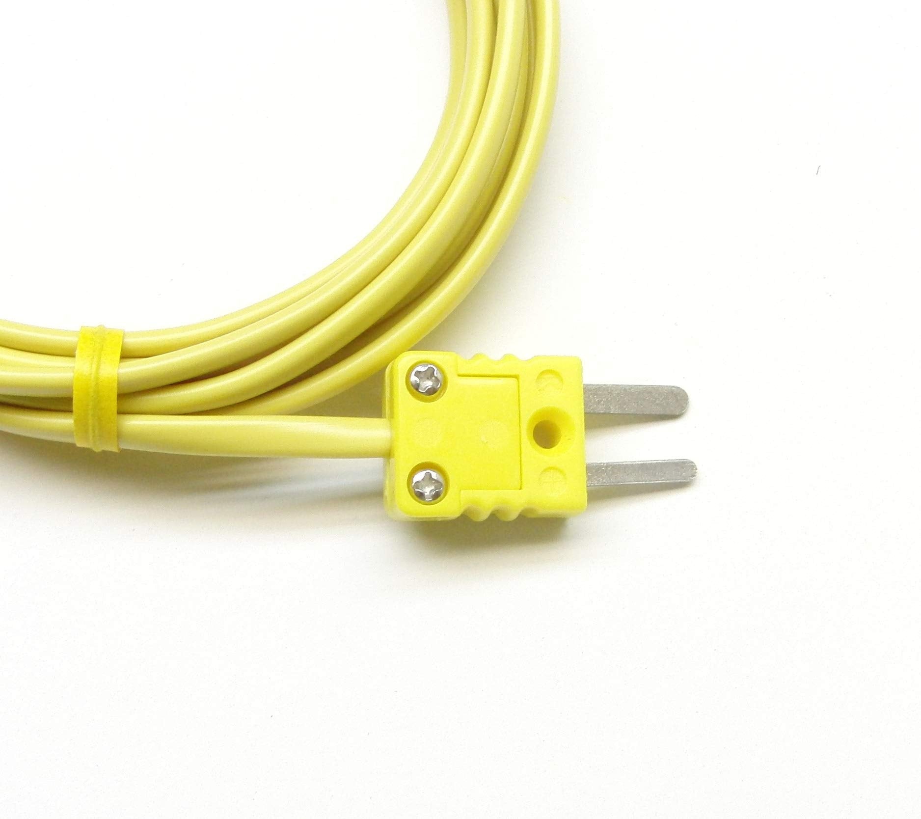 K Type Thermocouple Extension Cable Wire With Miniature Mini Type K Thermocouple Connectors 6 Ft (= 2 Yard) Long