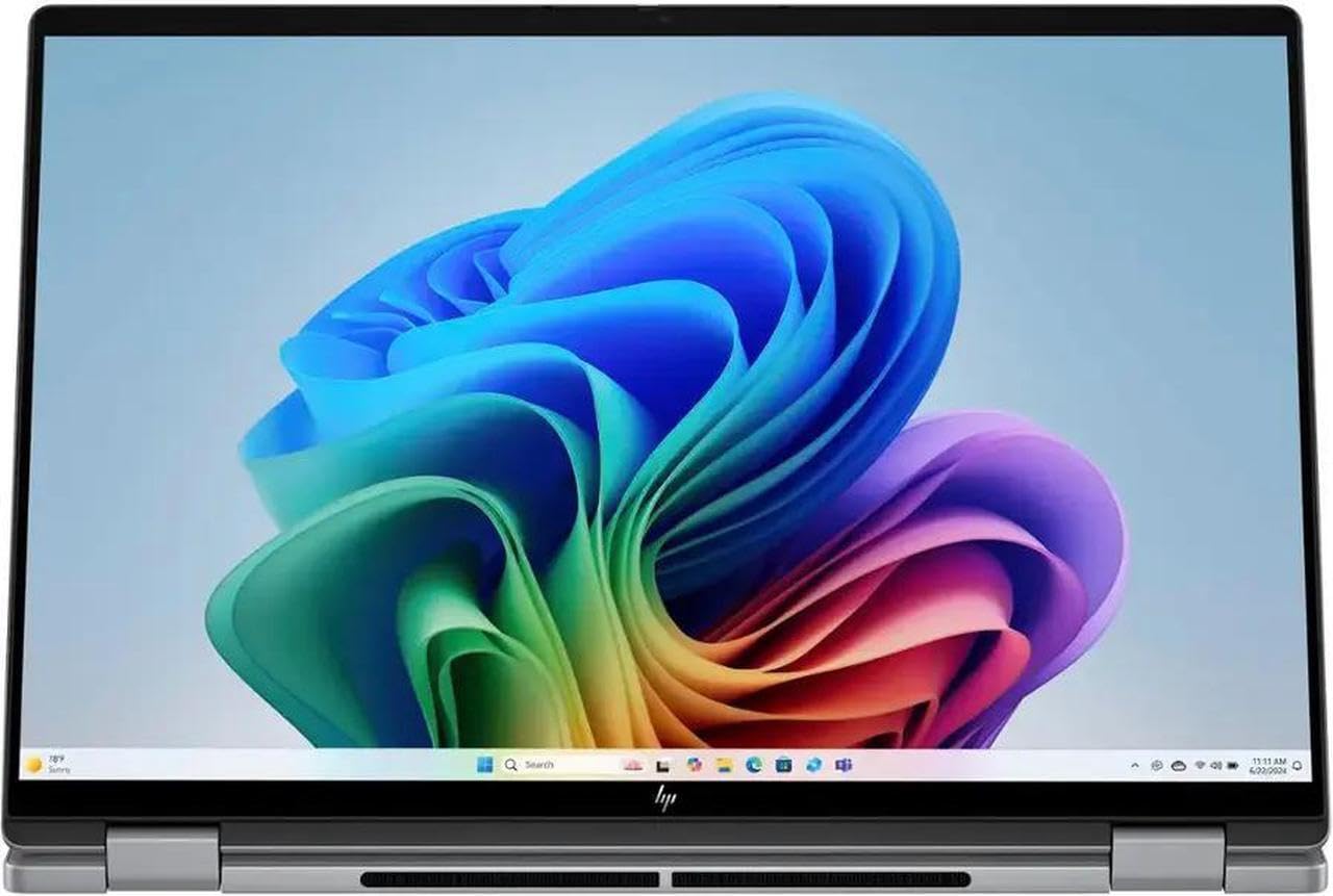 Hp Omnibook X Flip 2-In-1 16'' Fhd+ Touch Screen Laptop |Amd Ryzen Ai 5 340|Amd Radeon 840M | Copilot|Backlit|Meteor Silver| 16G