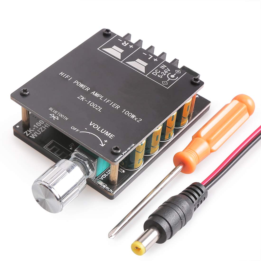 Damgoo Bluetooth Amplifier Board, 100W+100W Peak Output Power, 2.0 Channel Dc:8 24V, Password Free Connect, Bt 5.0 Amp Board For