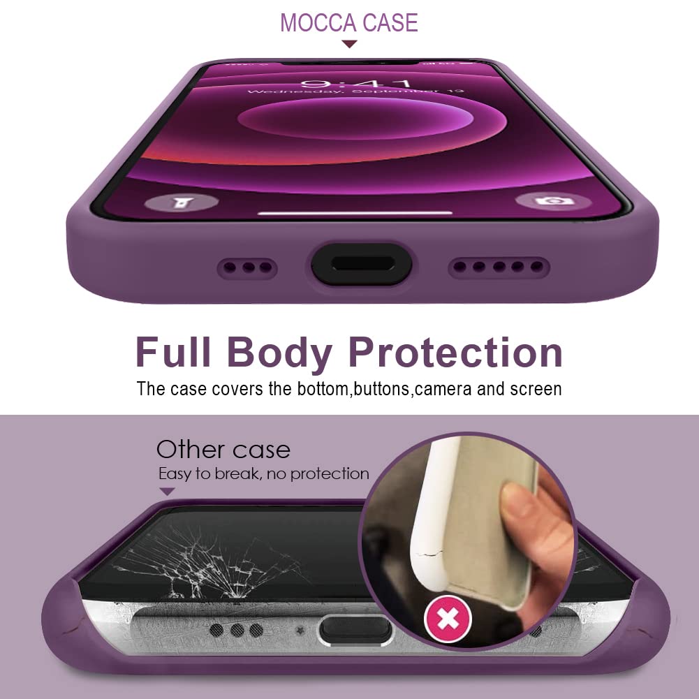 Mocca Compatible With Iphone 12 Pro Max Phone Case 6.7 Inch With Ring Kickstand | Super Soft Microfiber Lining | Anti Scratch Fu