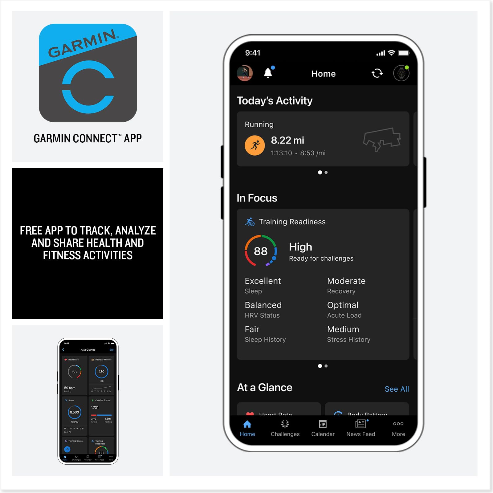 Garmin Forerunner 570, 42Mm, Advanced Gps Running And Triathlon Smartwatch, Amoled Display, Training And Recovery Features, Clou