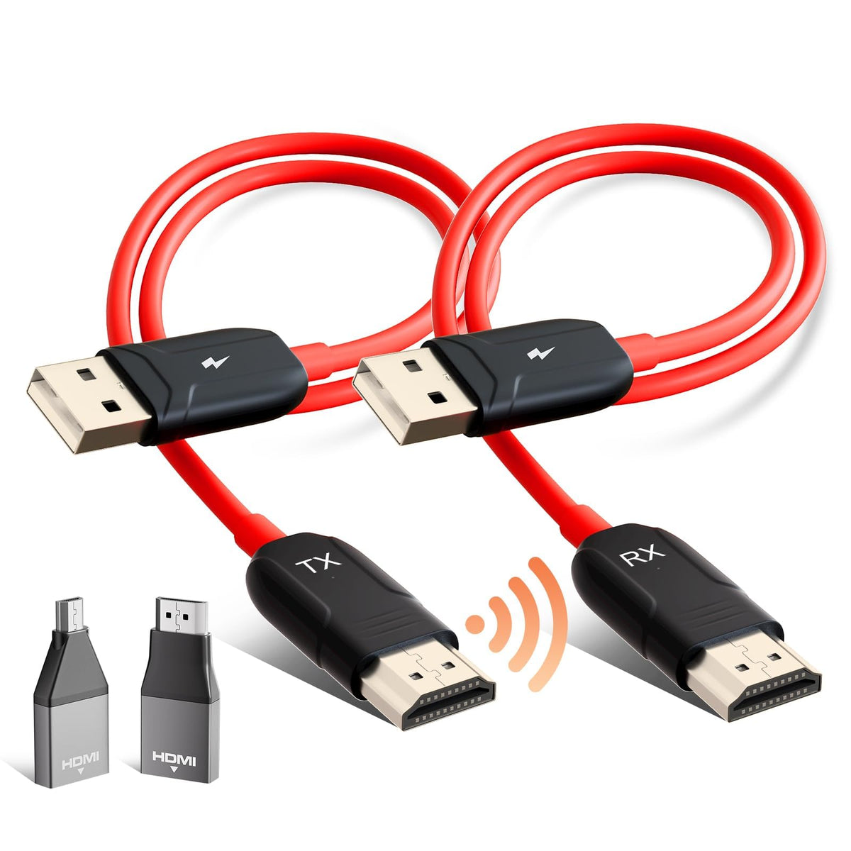 Inverse Net Wireless Hdmi Transmitter And Receiver 50M/165Ft,Wireless Hdmi Extender,2.4G/5G Plug&Play Portable Hdmi Wireless,For Streaming Video And Audio To Monitor From Laptop/Tv Box.