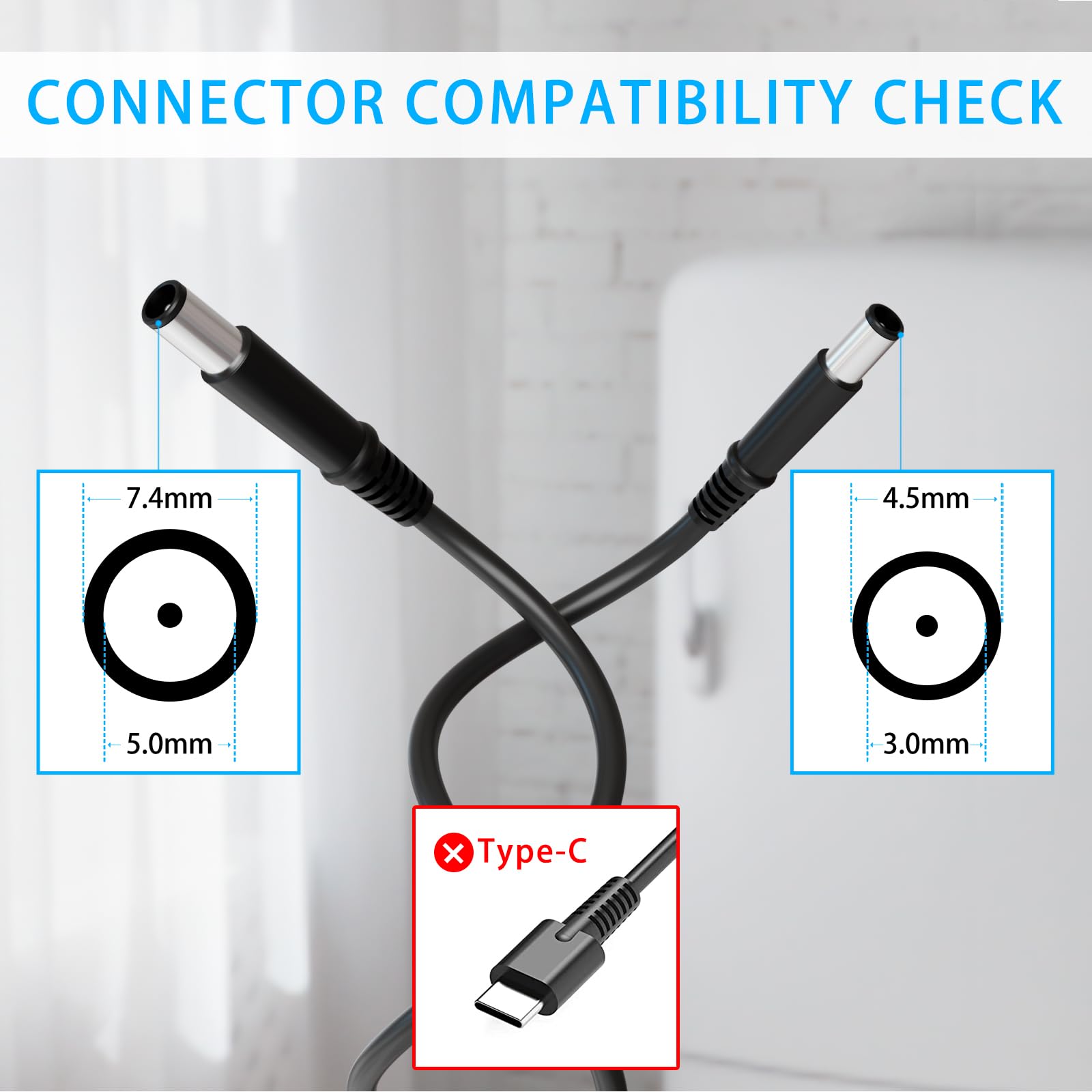 65W 19.5V 3.34A Laptop Charger Replacement For Dell Latitude 5400 5480 5590 5500 5490 5580 7280 7290 7480 7490 E5470 E5440 E6420