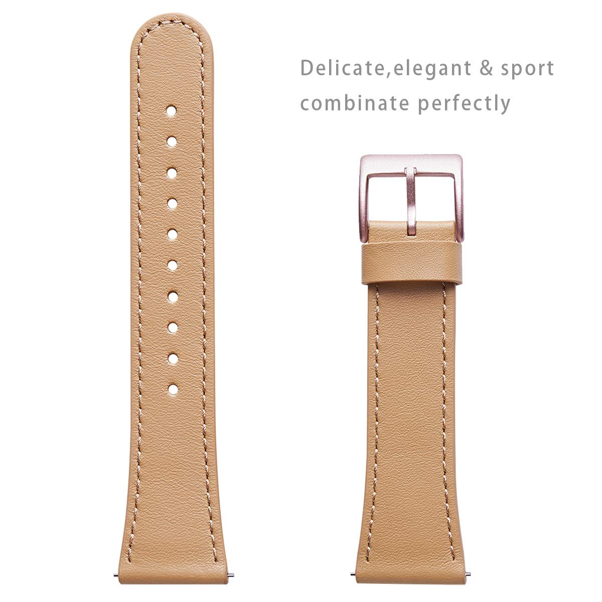 Wfeagl For Fitbit Versa Band, Top Grain Leather Band Replacement Strap For Fitbit Versa/Versa 2 /Versa Lite/Versa Se Fitness Sma