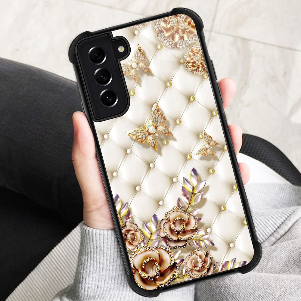 ZHEGAILIAN Samsung Galaxy S21 Plus 5G Diamond Butterfly Phone Case TPU Organic Glass