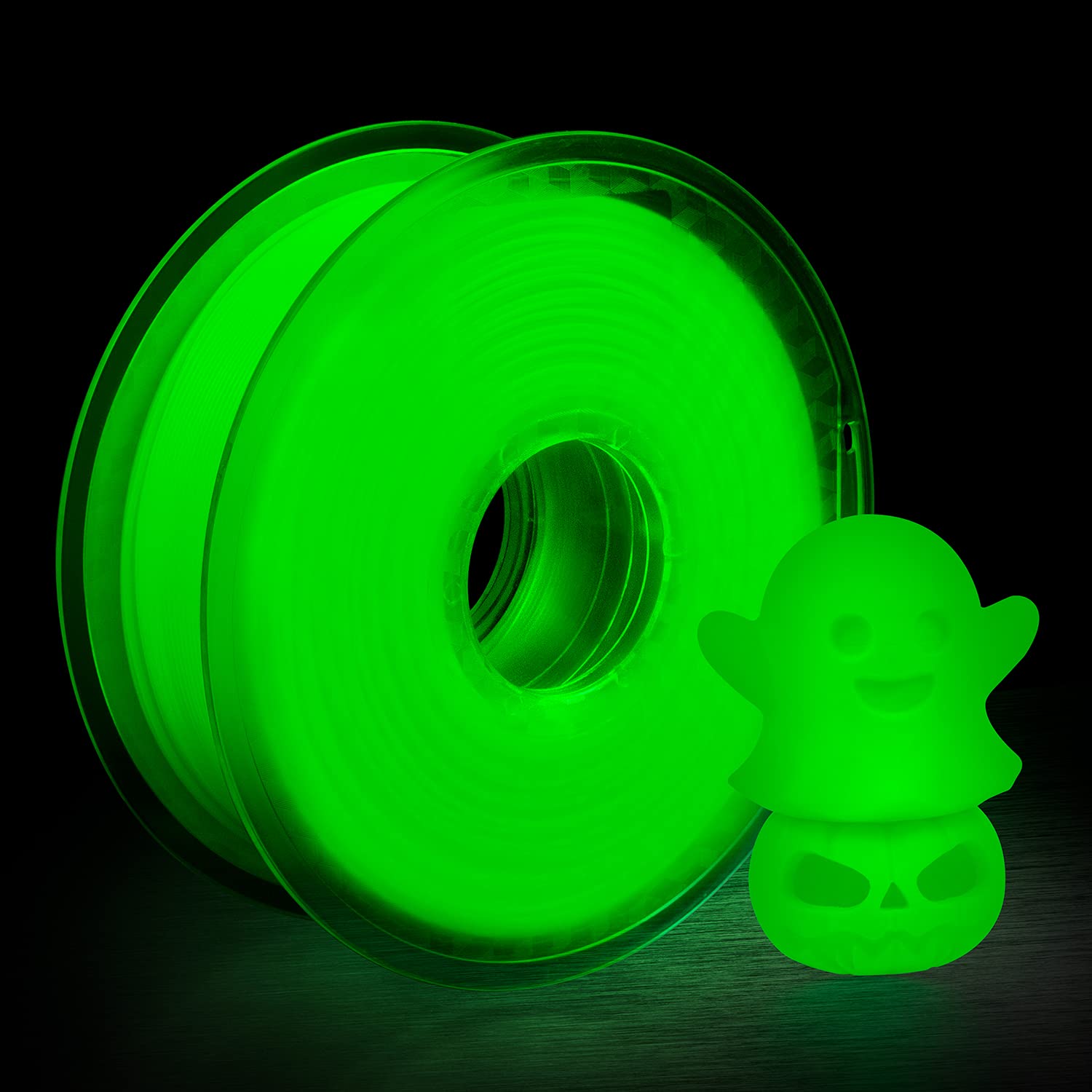 iSANMATE 3D Printer Filament, PLA Filament Glow in The Dark, 1.75mm Dimensional Accuracy +/- 0.03 mm, 1 kg Spool