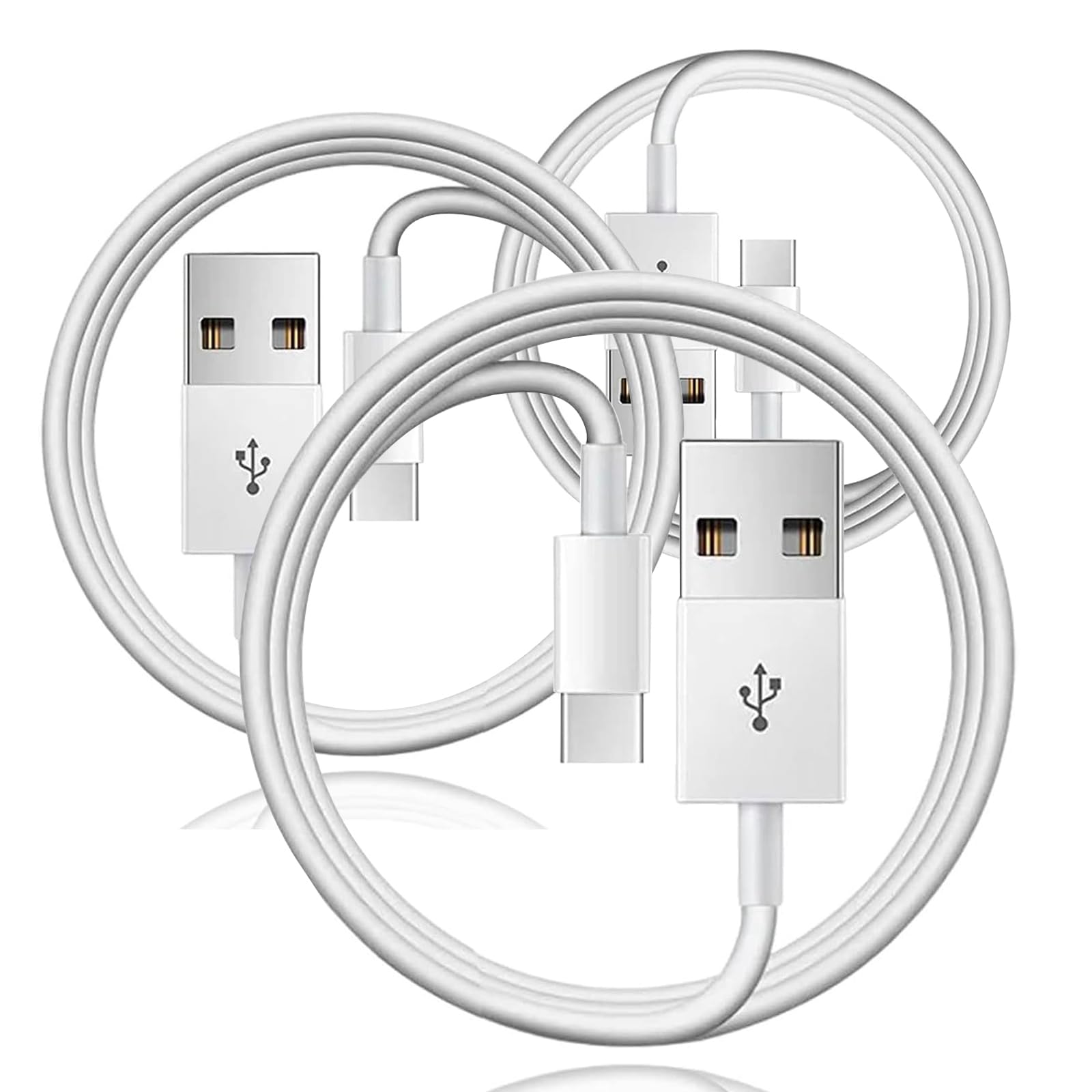 3 Pack Car Carplay Cable For Iphone 15 15 Pro Max 15 Plus Cable, Usb A To Usb C For Carplay Usb C Cord, Ipad Usb C Cable 10Th Gen Ipad Pro Ipad Air 5Th 4Th Mini 6Th Gen Car Charger Charging Cord