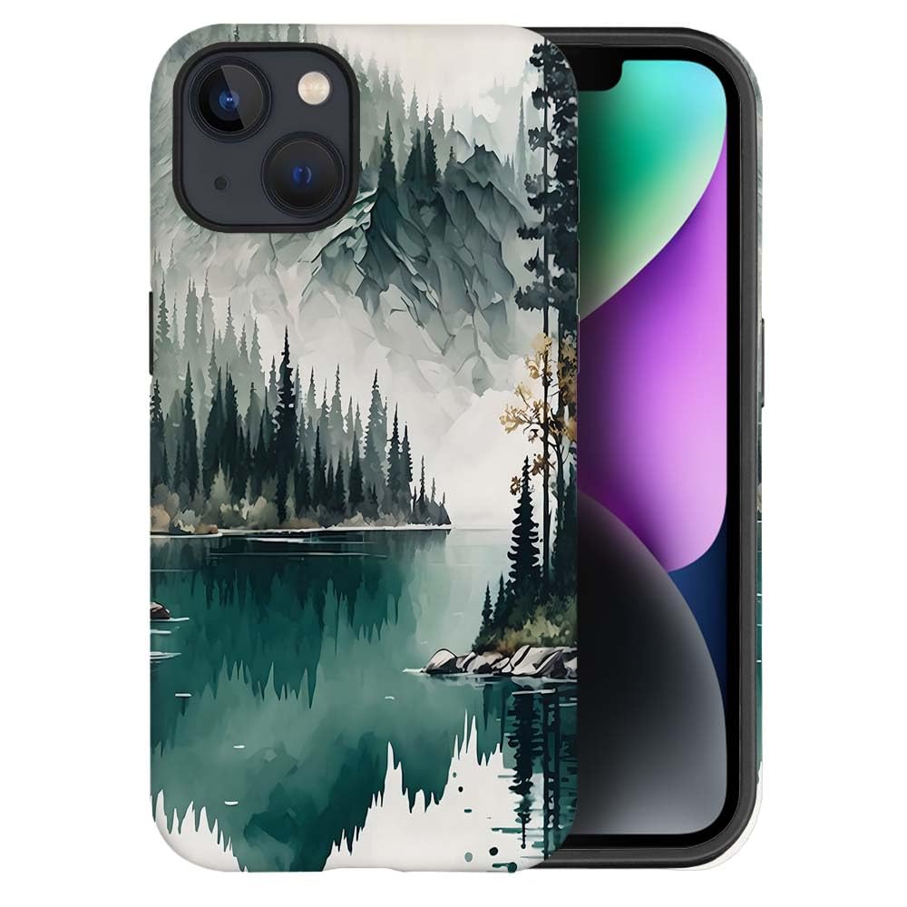 Seized Case Compatible With For Iphone 15,Mountain Forest Landscape Phone Case For Girl Women Boy Men,Durable Protection Case Fo