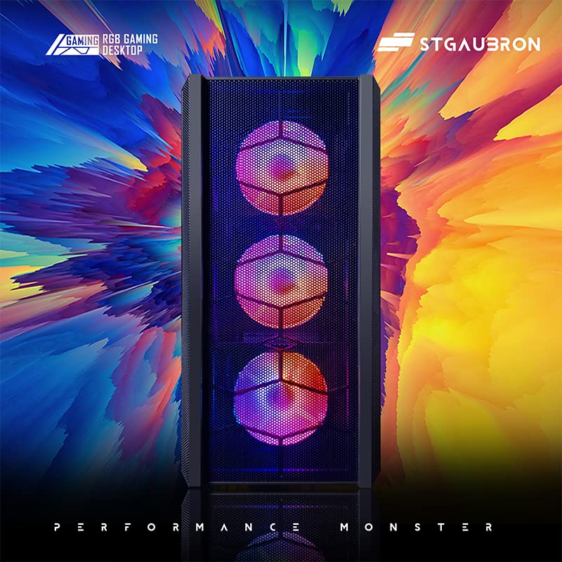 Stgaubron Gaming Pc Desktop Computer, Intel Core I7 Up To 3.9G, Geforce Rtx 3060 12G, 32Gb Ram, 1Tb Ssd, Wifi, Bt 5.0, Rgb Fan X