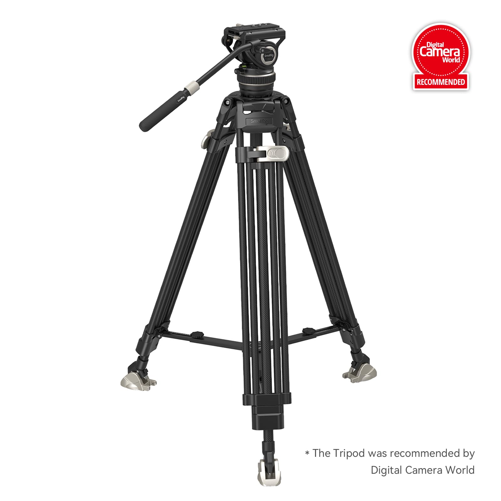 Smallrig Ad-100 Freeblazer Heavy-Duty Carbon Fiber Tripod System, 78 Video Tripod With One-Step Locking System, 360 Fluid Head A