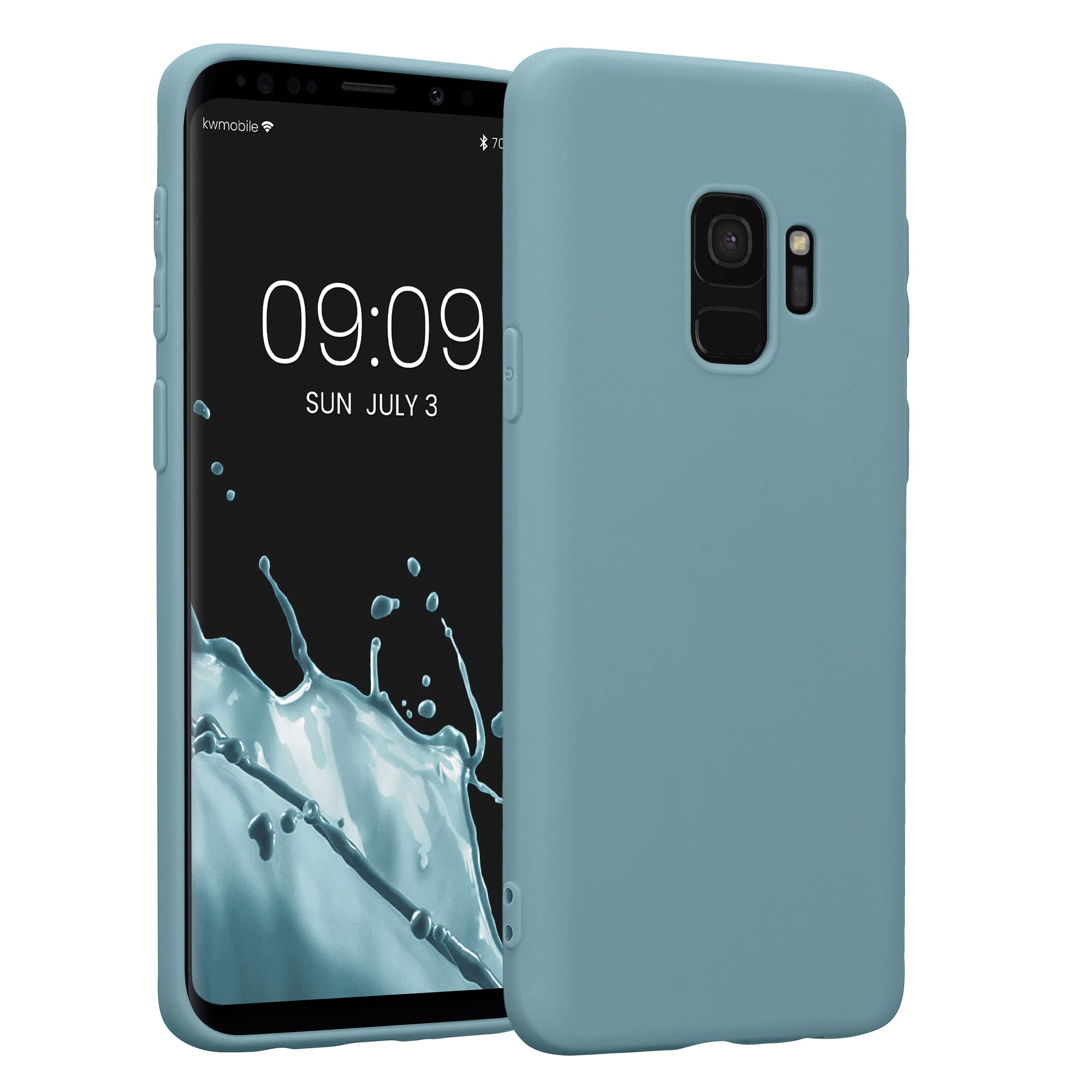 kwmobile Case Compatible with Samsung Galaxy S9 Case - Soft Slim Protective TPU Silicone Cover - Arctic Night