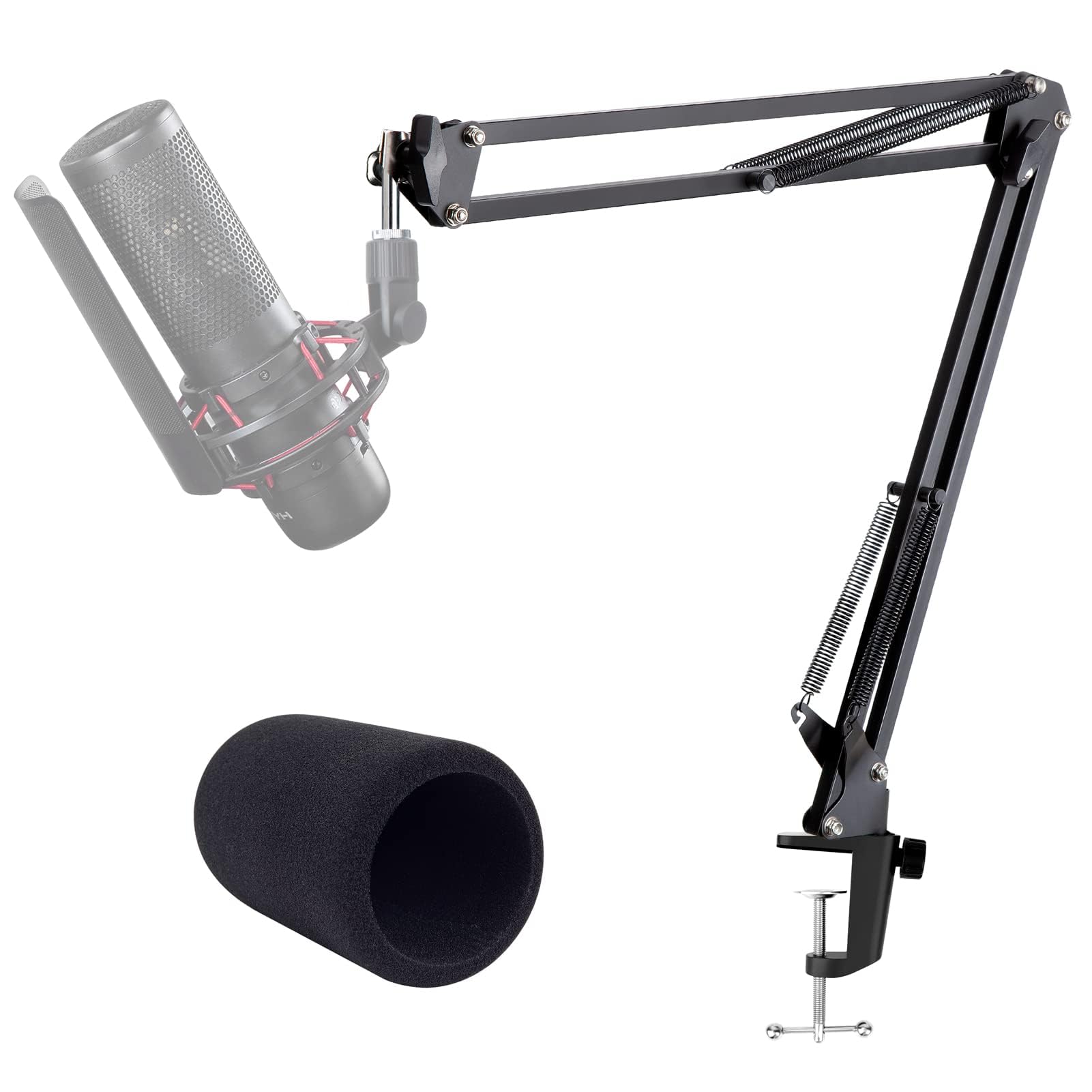 Boom Arm for HyperX ProCast Microphone - Professional Adjustable Scissor Mic Arm Stand Compatible with HyperX ProCast Microphone