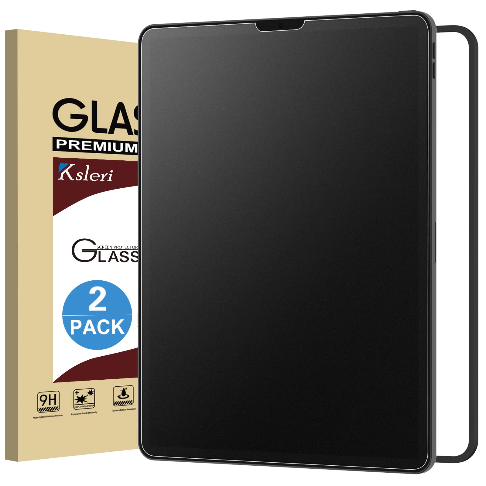 Ksleri 2 Pack Matte Glass Screen Protector For Ipad Pro 11 Inch(2022/2021/2020/2018) Ipad Air 5/4 Generation(10.9 Inch,2022/2020