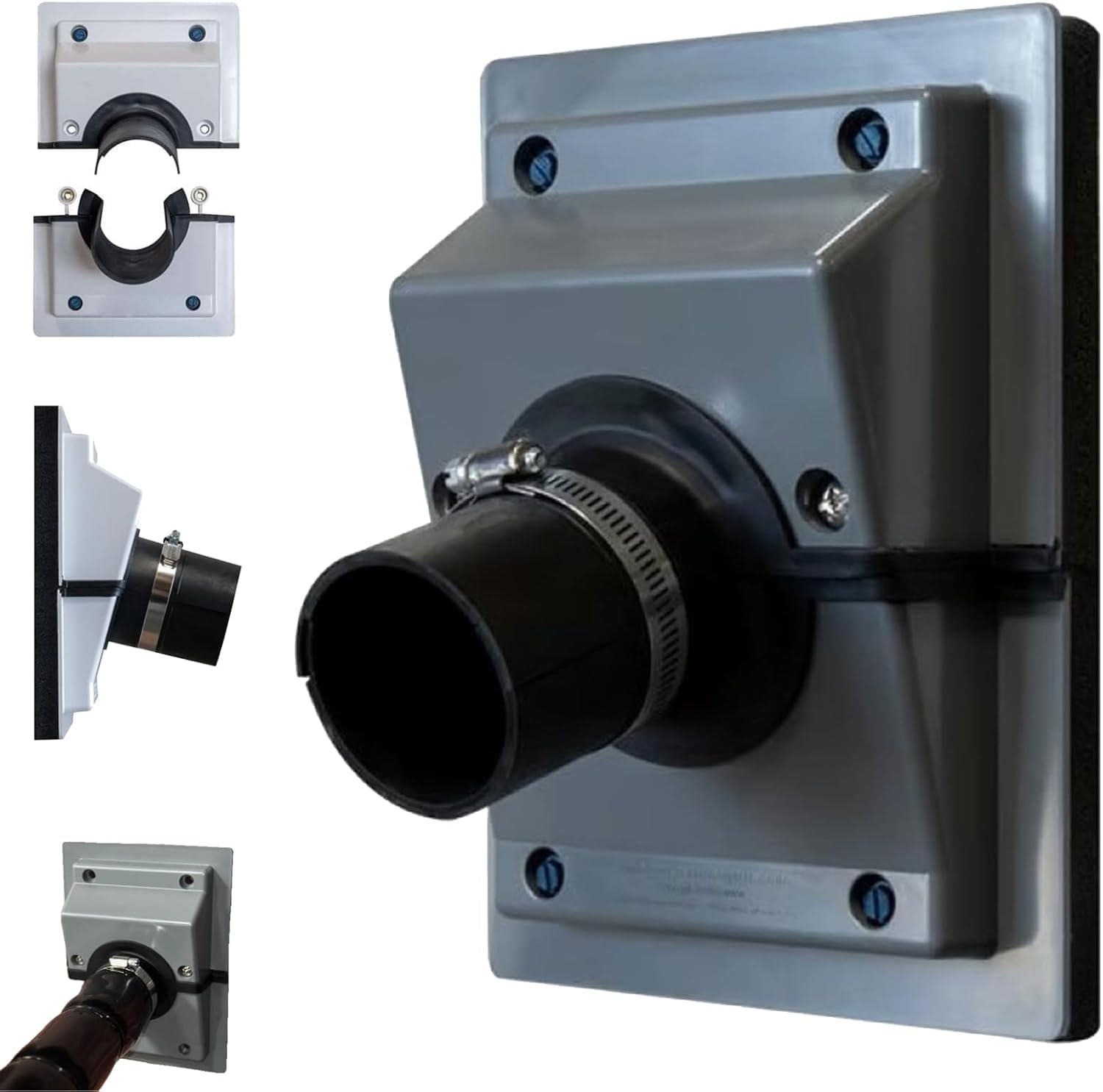 HVAC Wall Penetration & Line-Set Cover Kit, Split AC Line-Set Wall Cover Kit with A Soft Gasket, HVAC Walls Penetration Cover fo