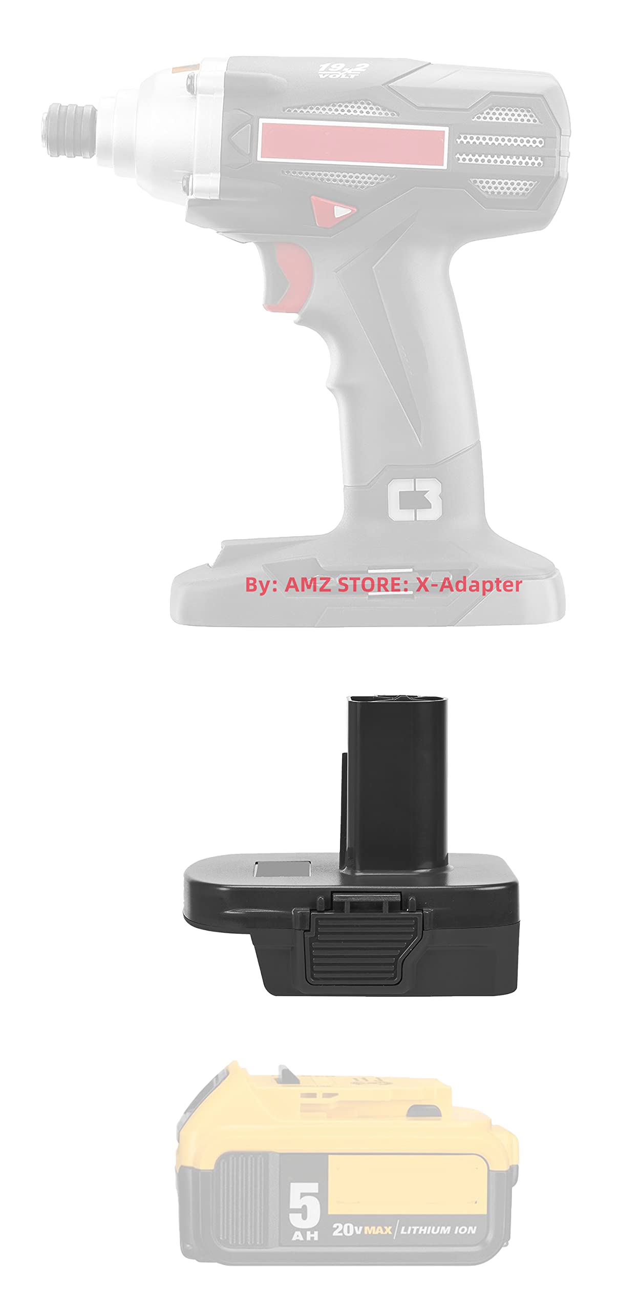 1Pcs Adapter For Craftsman C3 19.2V (Not 20V & V20) Cordless Tools Work With Dewalt 20V Max Xr Dcb205 Li Ion Battery. With 5V 2.