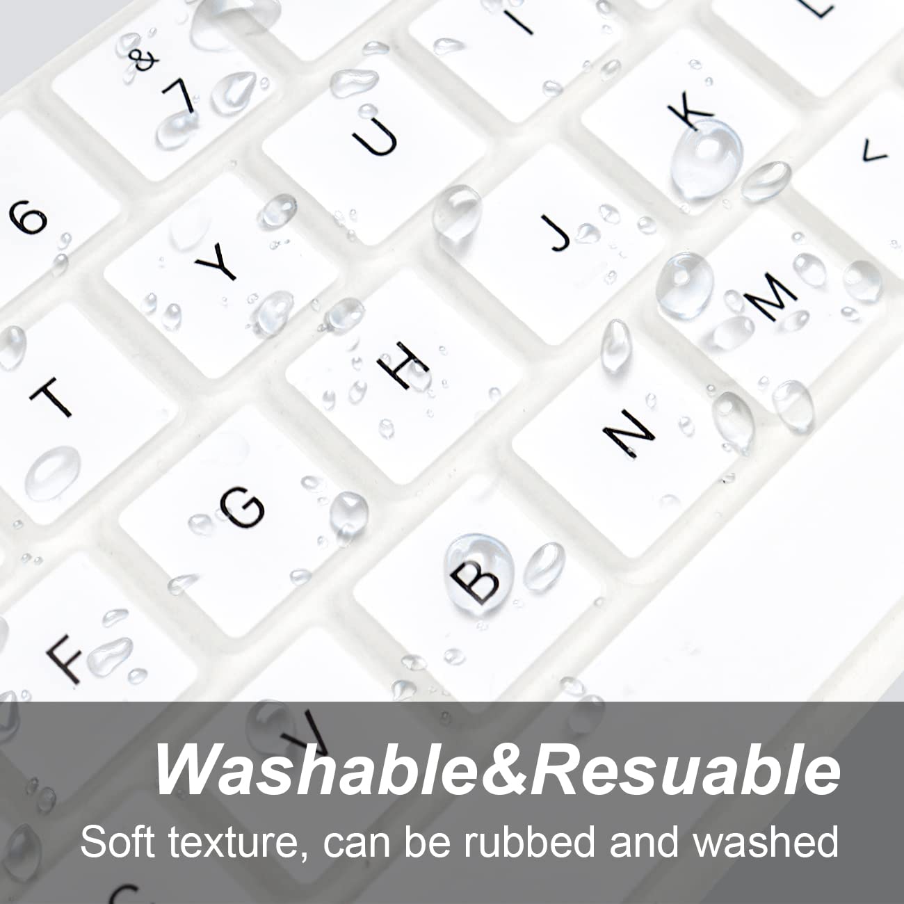 Silicone Keyboard Cover Keyboard Skin For Ipad Pro 11 Inch Magic Keyboard(4Nd Generation) Keyboard Protector (White)