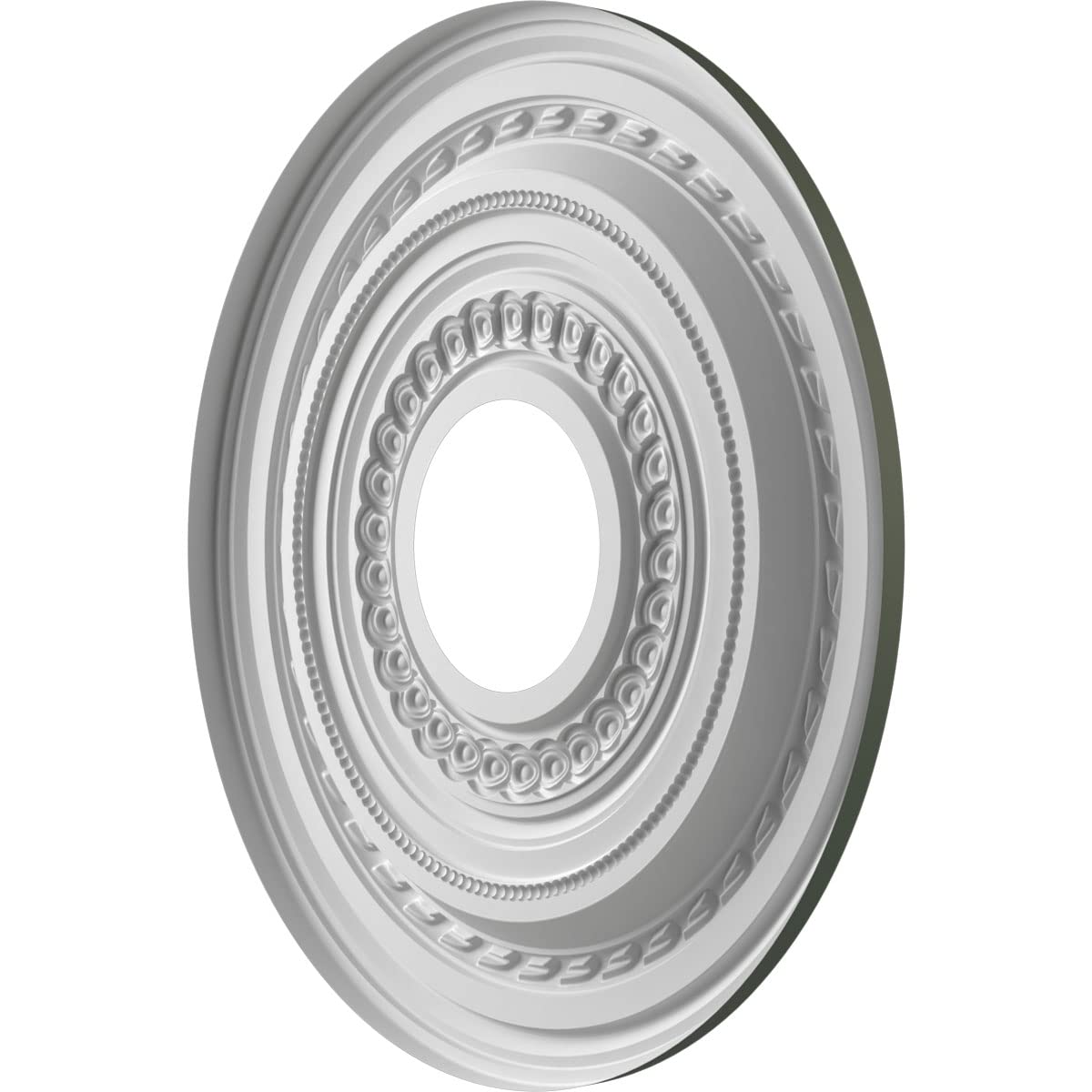 Ekena Millwork 13Od X 3 1/2Id X 3/4P Cole Thermoformed Pvc Ceiling Medallion (Fits Canopies Up To 4 1/4), Ultracover Satin Hunt