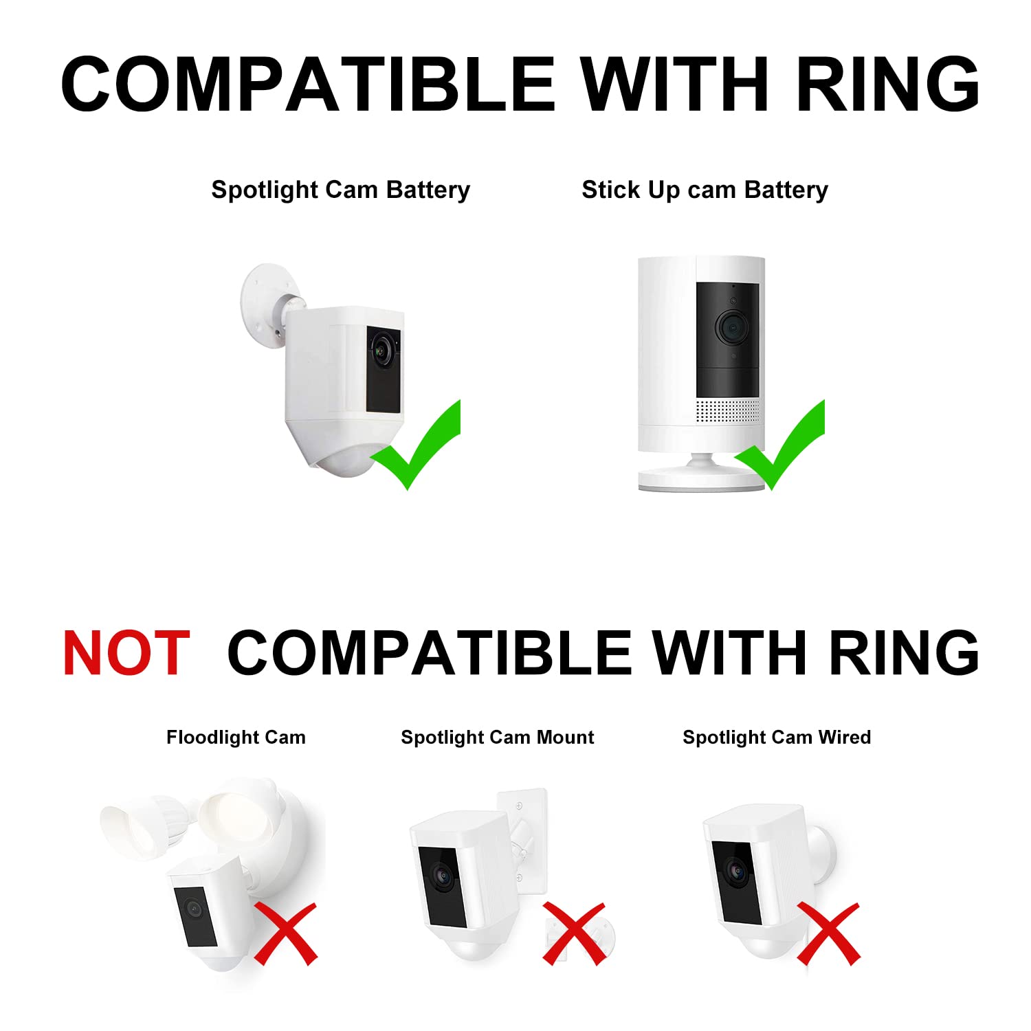 Powgrow Power Charge Cable Compatible With Stick Up Cam Battery And Spotlight Cam Battery, 10Ft Charge Cord To Power Security Ca