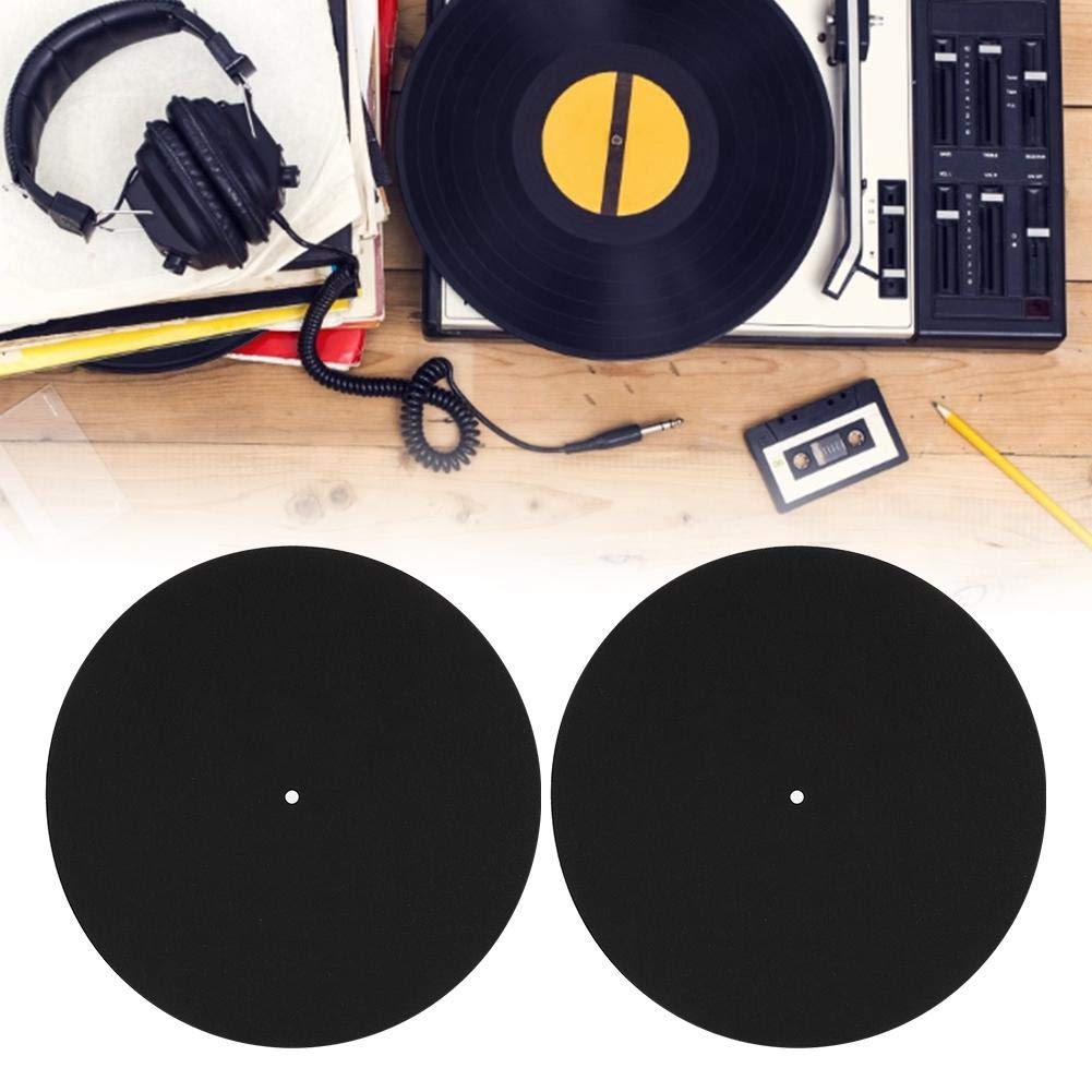 2 Pcs 12 Inch Turntable Platter Mat Record Players Turntable Home Disc Protective Non Slip Mat Replacement Accessories
