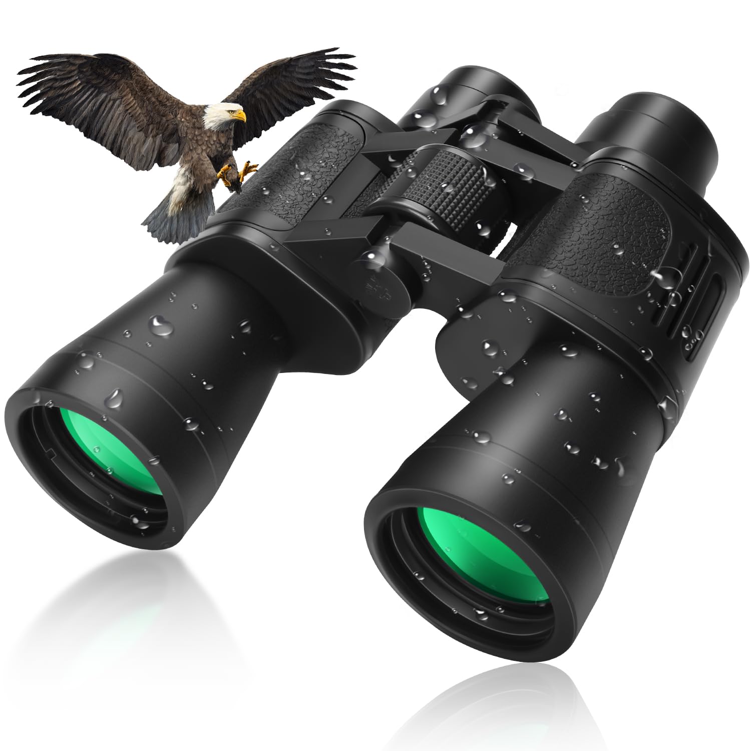 20x50 High Powered Binoculars for Adults, Waterproof Compact Binoculars with Low Light Vision Easy Focus for Bird Watching Hunti