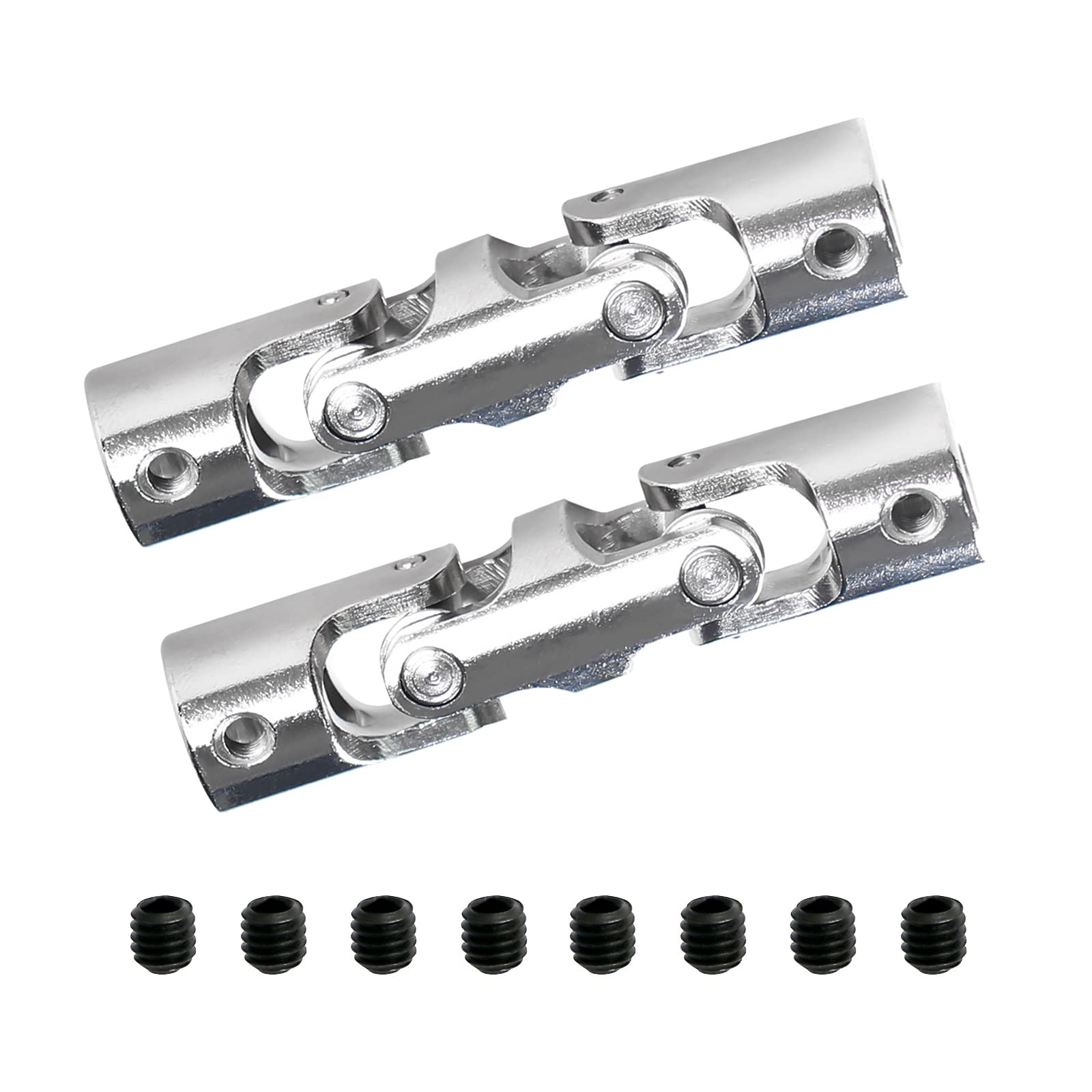 Aopin 4Mm To 4Mm Rotatable Universal Joint Coupling Shaft Stepper Motor, Length 52Mm / 2.05'', Coupler Connector With Screw For