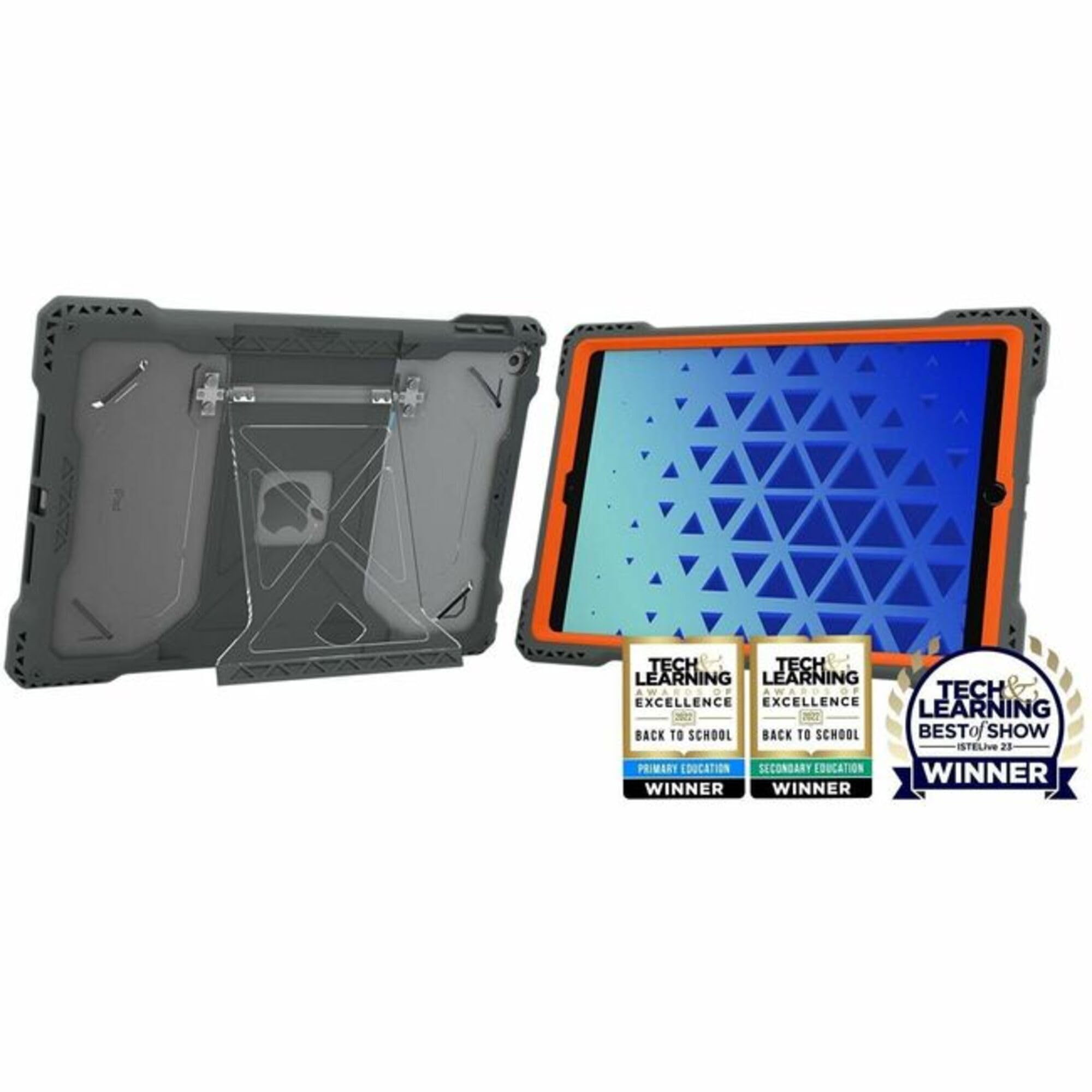 Shield Extreme-X2 For Ipad 9 10.2 (Fits Ipad 7/8) (Orange Bezel-Grey Case)
