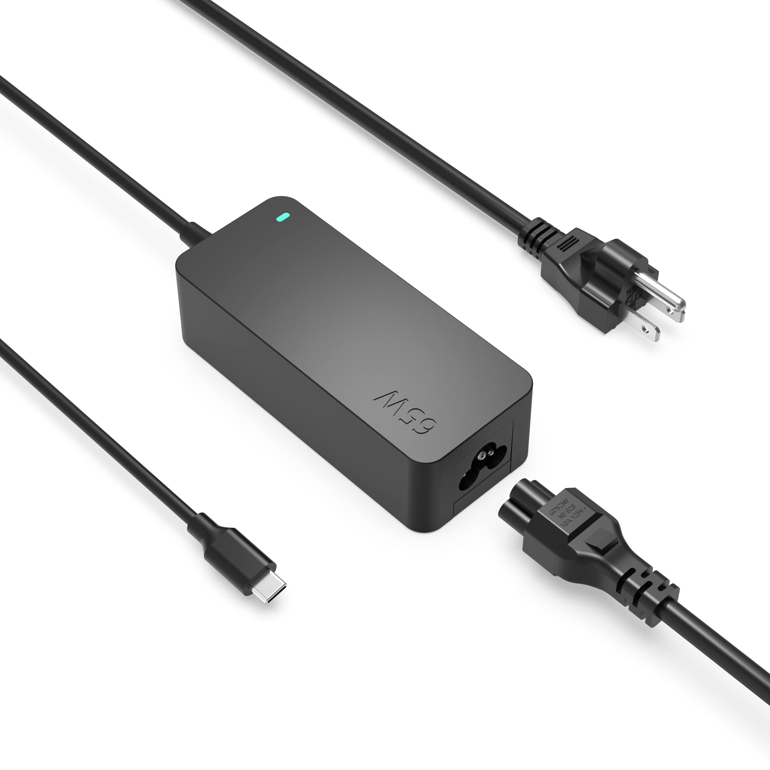 65W Usb C Ac Charger Fit For Lenovo Thinkpad X1 Carbon, X1 Yoga, X1 Tablet Series, X1 Carbon 5Th 6Th 7Th 8Th Gen, X1 Yoga 2Nd 3Rd 4Th 5Th, X1 Tablet 2Nd 3Rd Generation Laptop Power Supply Adapter Cord