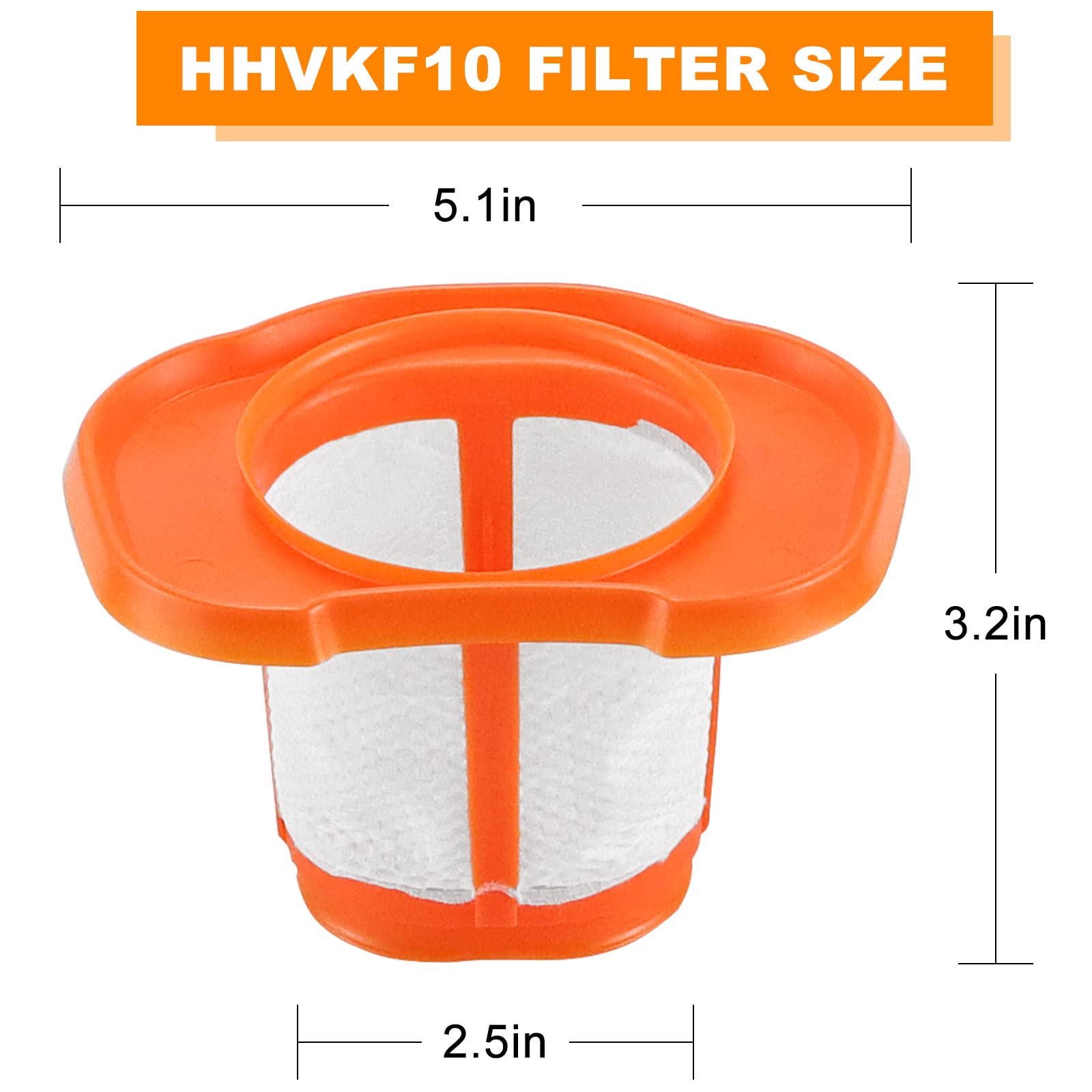 Hhvkf10 Filter Replacement Compatible With Black And Decker Hand Vacuum Hhvk Hhvk320J Hhvk320J10 Hhvk320Jz01 Hhvk515J Hhvk515Jp