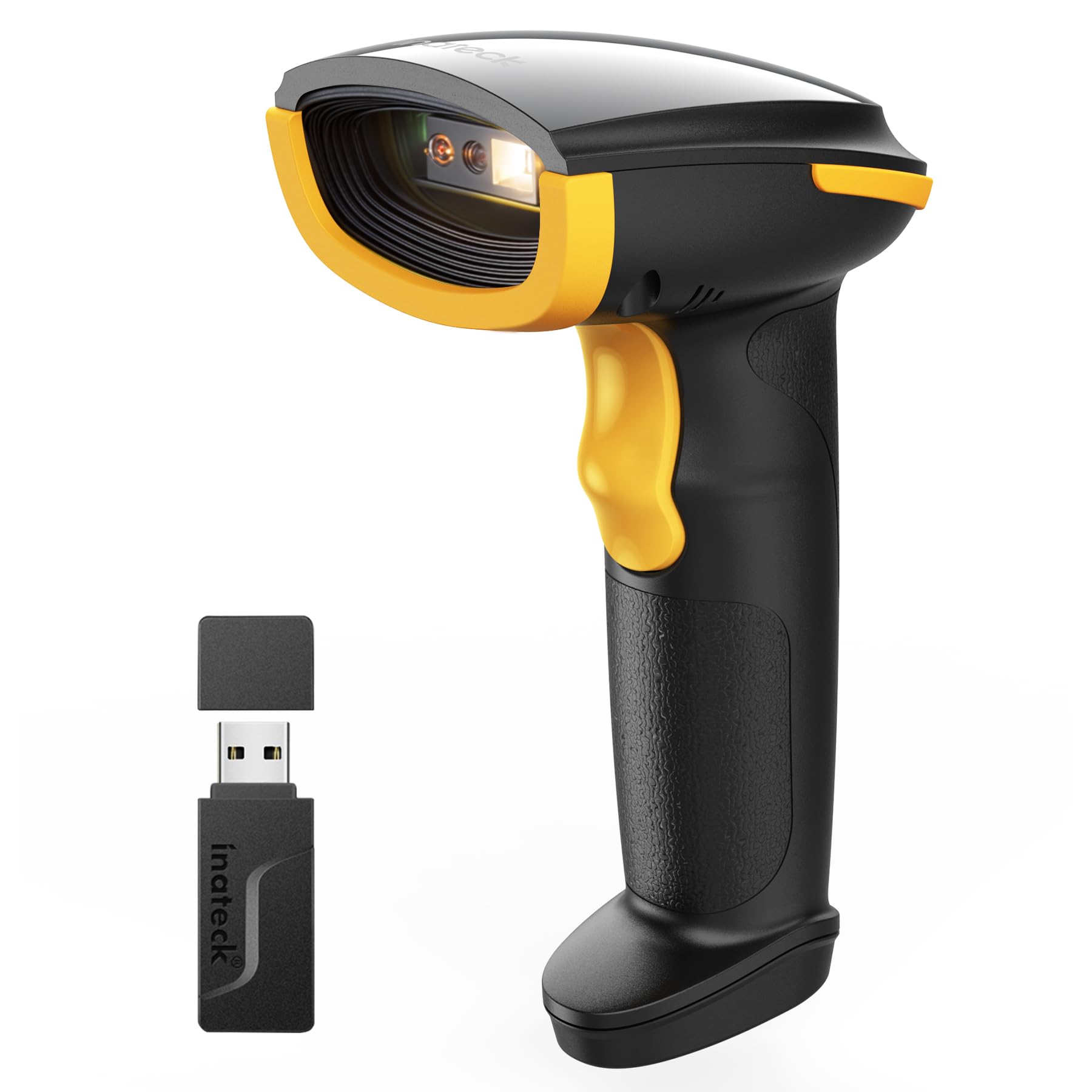 Inateck 2D Barcode Scanner, Wireless Bluetooth QR Barcode Scanner, Handheld Scanner with APP and SDK, 1 Charge for 3 Months, BCS