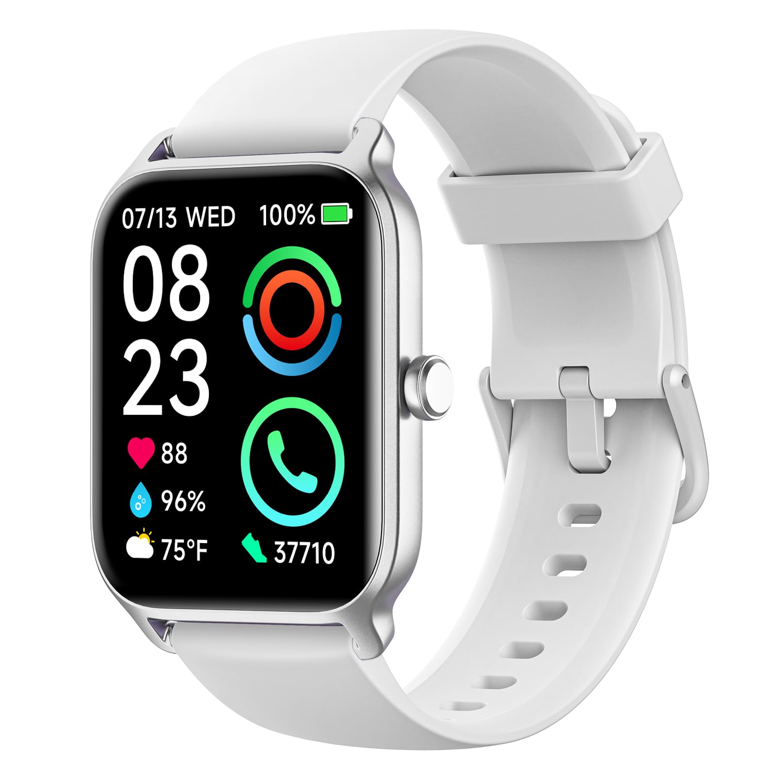 Fitpolo Smart Watch For Men Women With Bluetooth Call, Alexa Built-In 1.8 '' Blood Oxygen Heart Rate Sleep Fitness Watch, 100 Sp