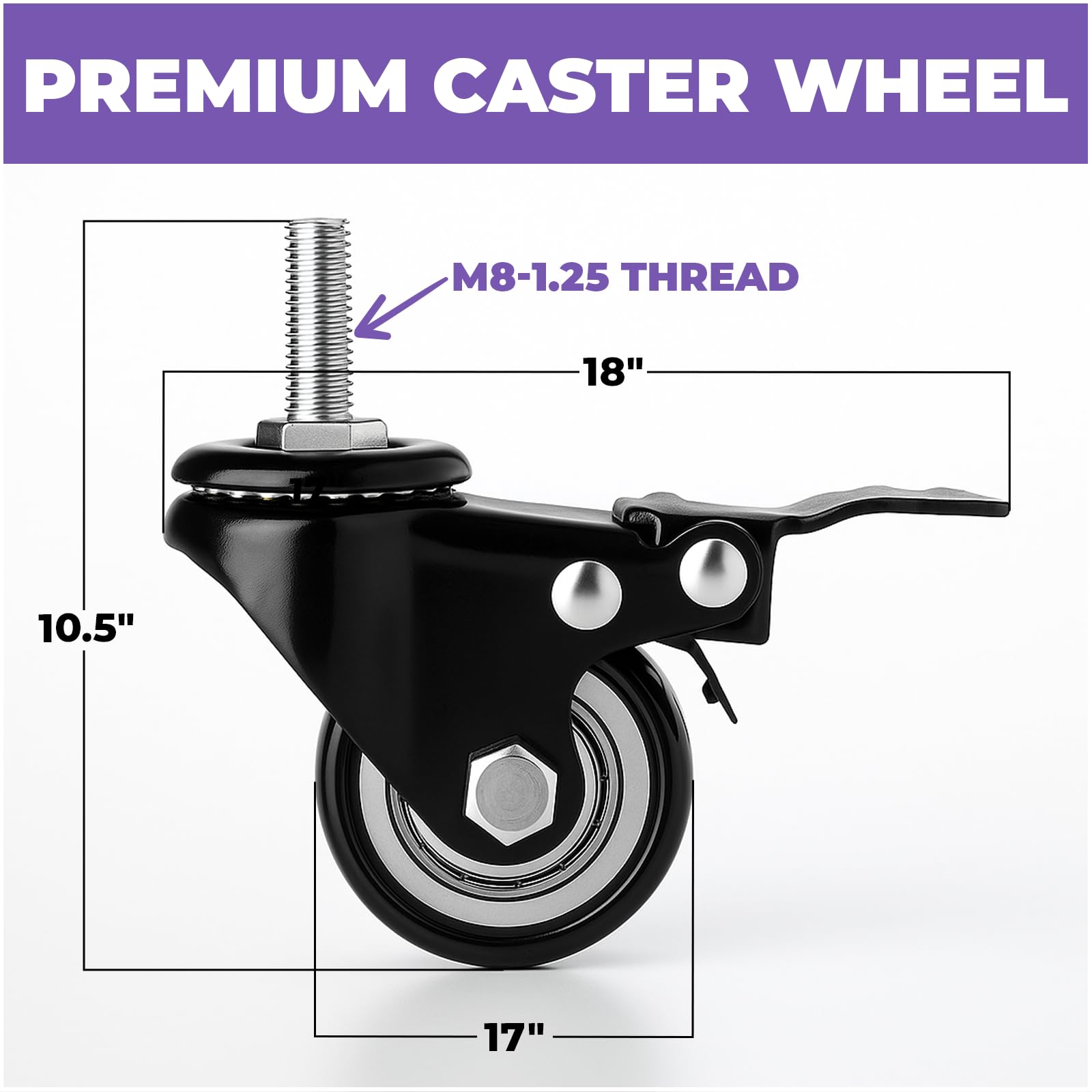 Liquid Stands Keyboard Stand Caster Wheels Set Of 4 Replacement Locking Heavy Duty Wheels With Brake   Piano Stand Parts And Acc