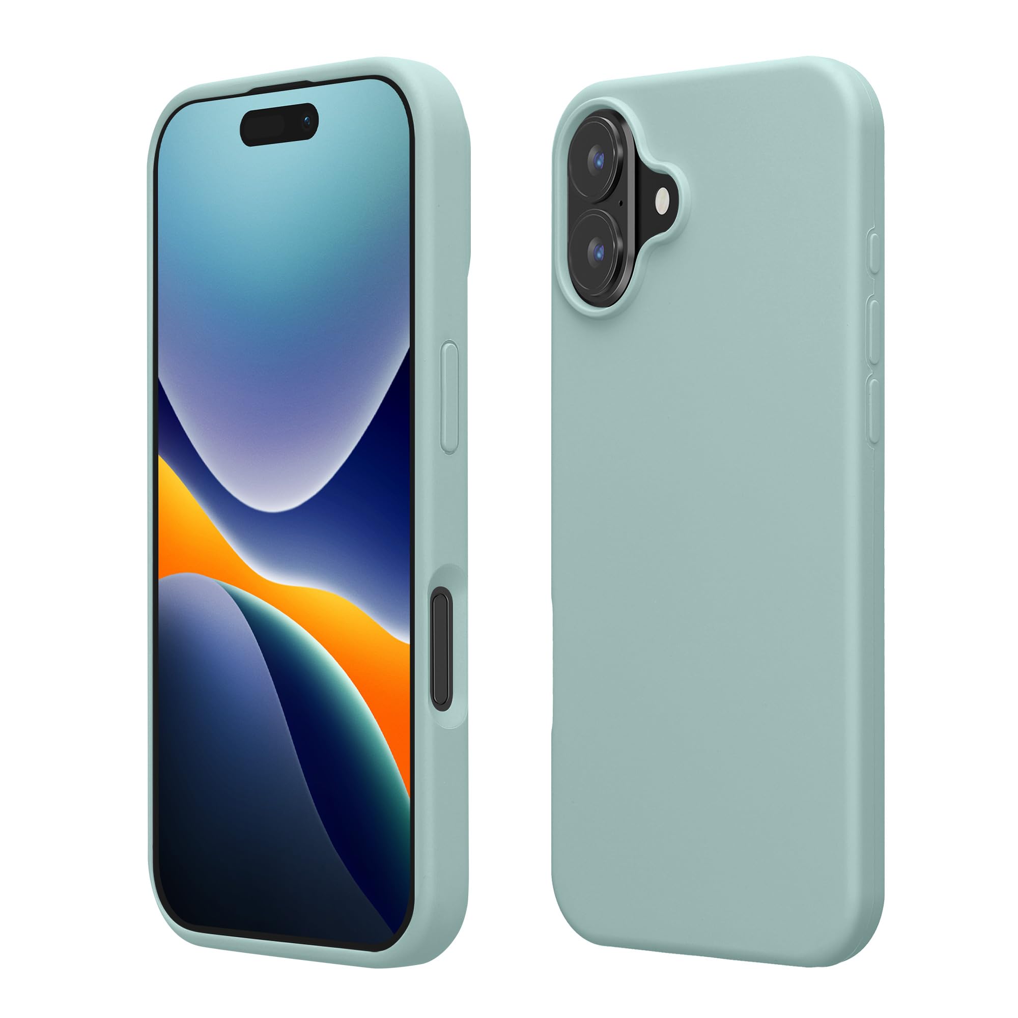 kwmobile Case Compatible with Apple iPhone 16 Plus Case - TPU Silicone Phone Cover with Soft Finish - Mint