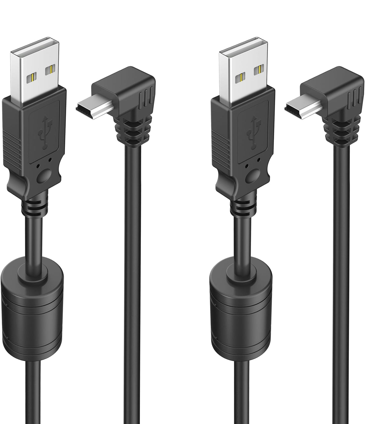 Pixelman 18Awg Charging Cable For Garmin Gps,(6.5Ft 2Pcs) Thicker Gps Power Cord,90 Degree Shielding Mini Usb Charger Cable,Charging Adapter For Garmin Gps Garmin Drivesmart 65 Zumo Xt Nuvi