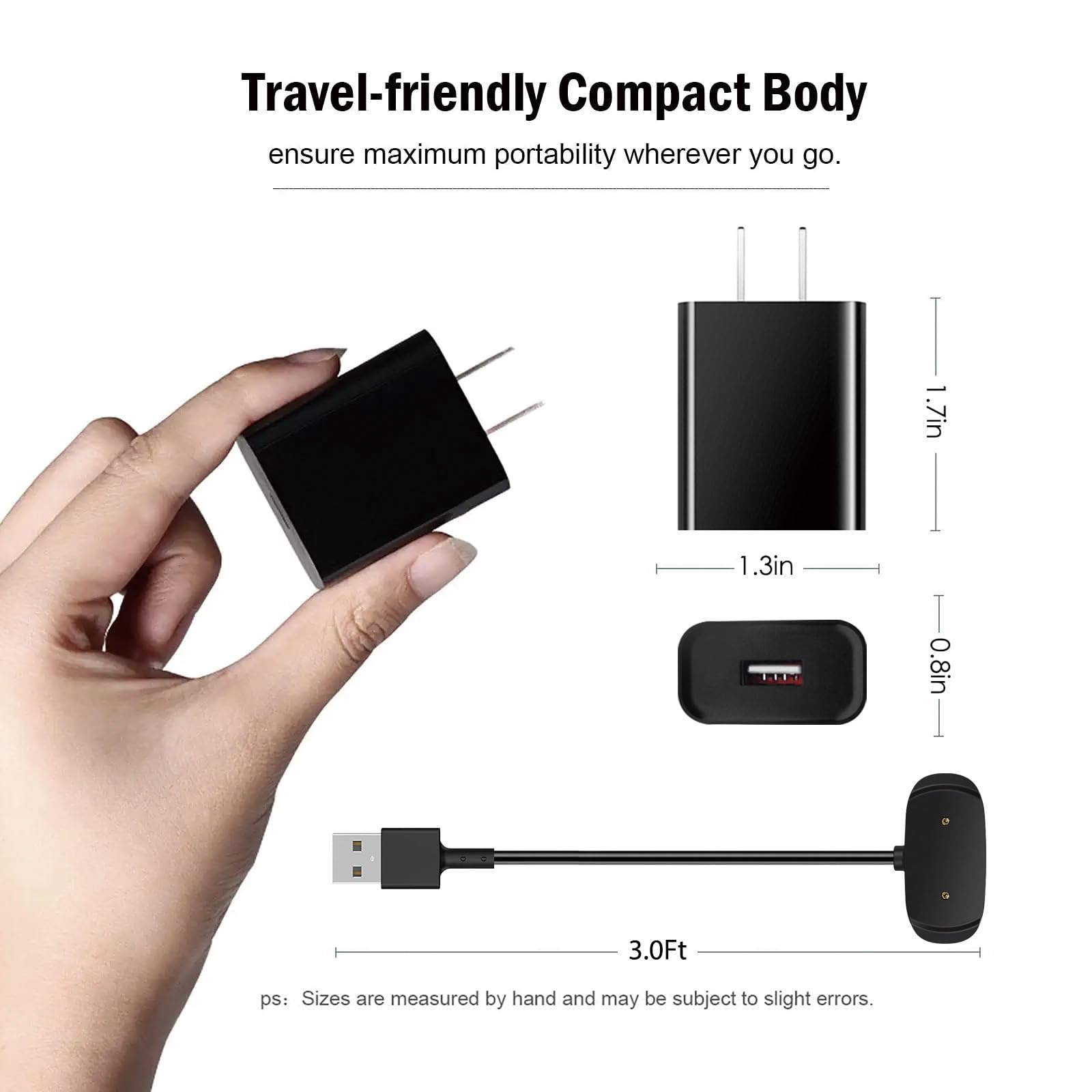 Fast Wall Charger Usb Cable For Amazfit Bip 5, Bip U, Gts 2, Gtr 2, Gts 4 Mini, T-Rex Pro, Zepp E/Z Smart Watch Dock