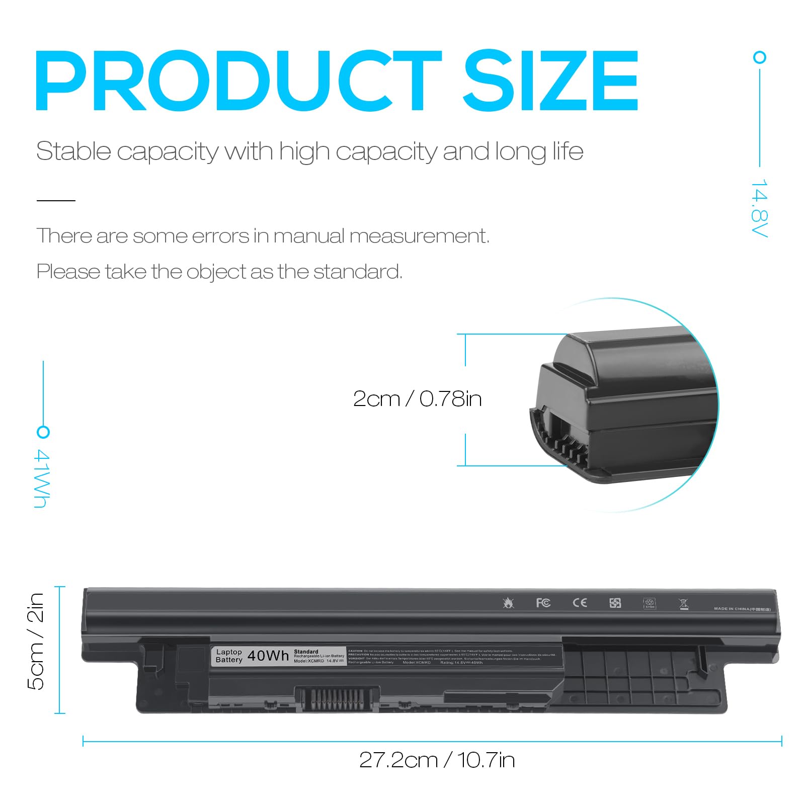 Fancy Buying 40Wh Xcmrd Fw1Mn 4Wy7C Battery For Dell 15 3000 3542 3543 3531 3541 3521 3537 15R 5537 5521 17 3737 3721 17R 5737 1
