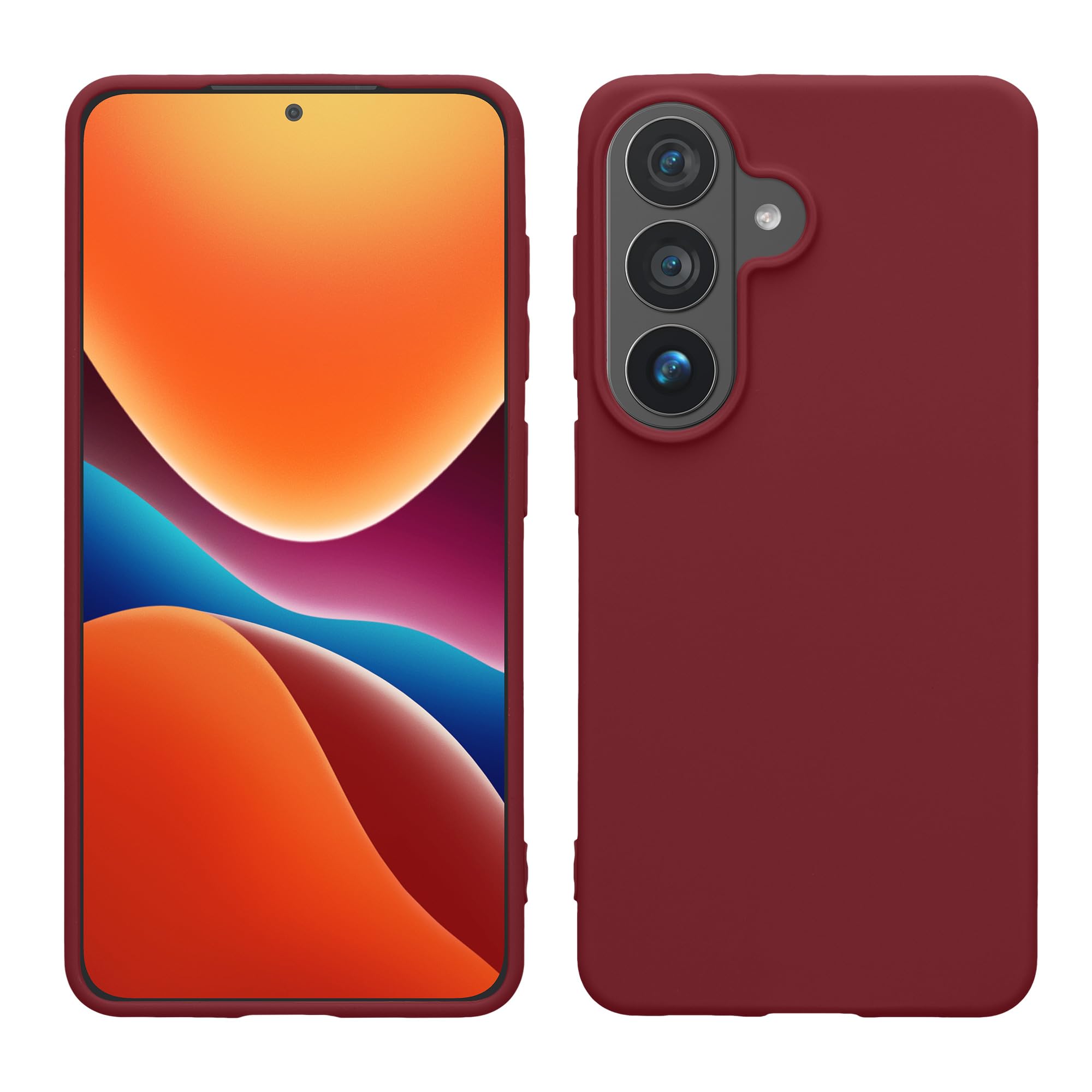 kwmobile Case Compatible with Samsung Galaxy S26 Plus Case - Soft Slim Protective TPU Silicone Cover - Bordeaux Violet