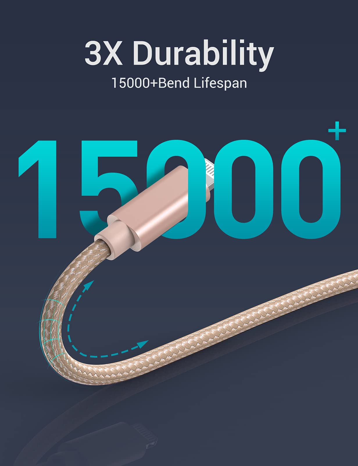 Quntis Usb C To Lightning Cable, 3 Pack 6Ft Mfi Certified Iphone 14 Fast Charger Cord, Nylon Braided Iphone Rapid Charging Cable