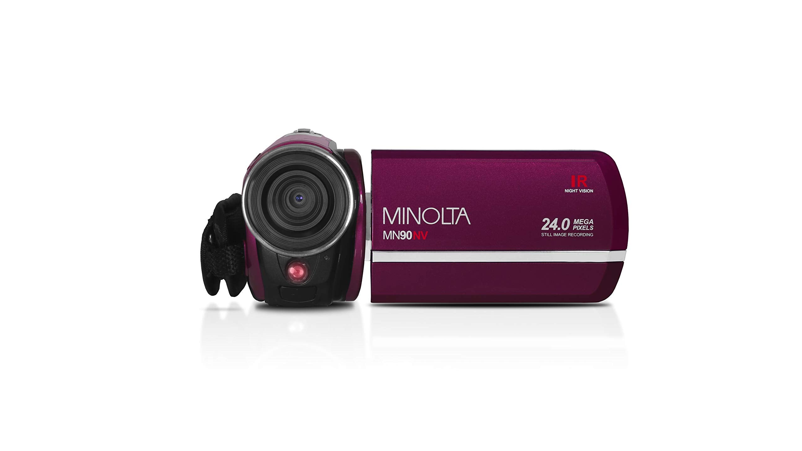 Minolta Mn90Nv M Mn90Nv Full Hd 1080P Ir Night Vision Camcorder (Maroon)